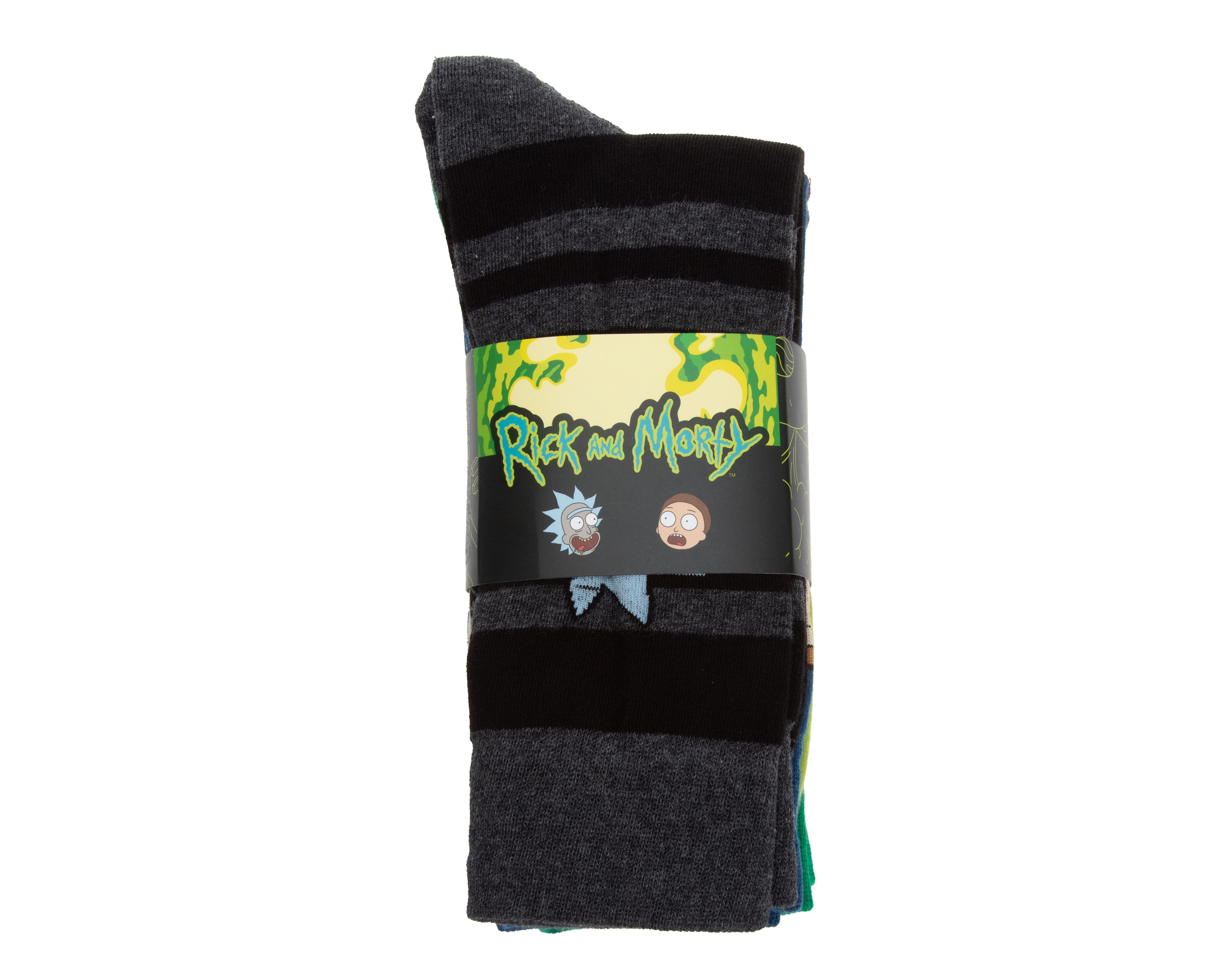 Foto 4 pulgar | Calcetas Largas Rick & Morty para Hombre 3 Pares