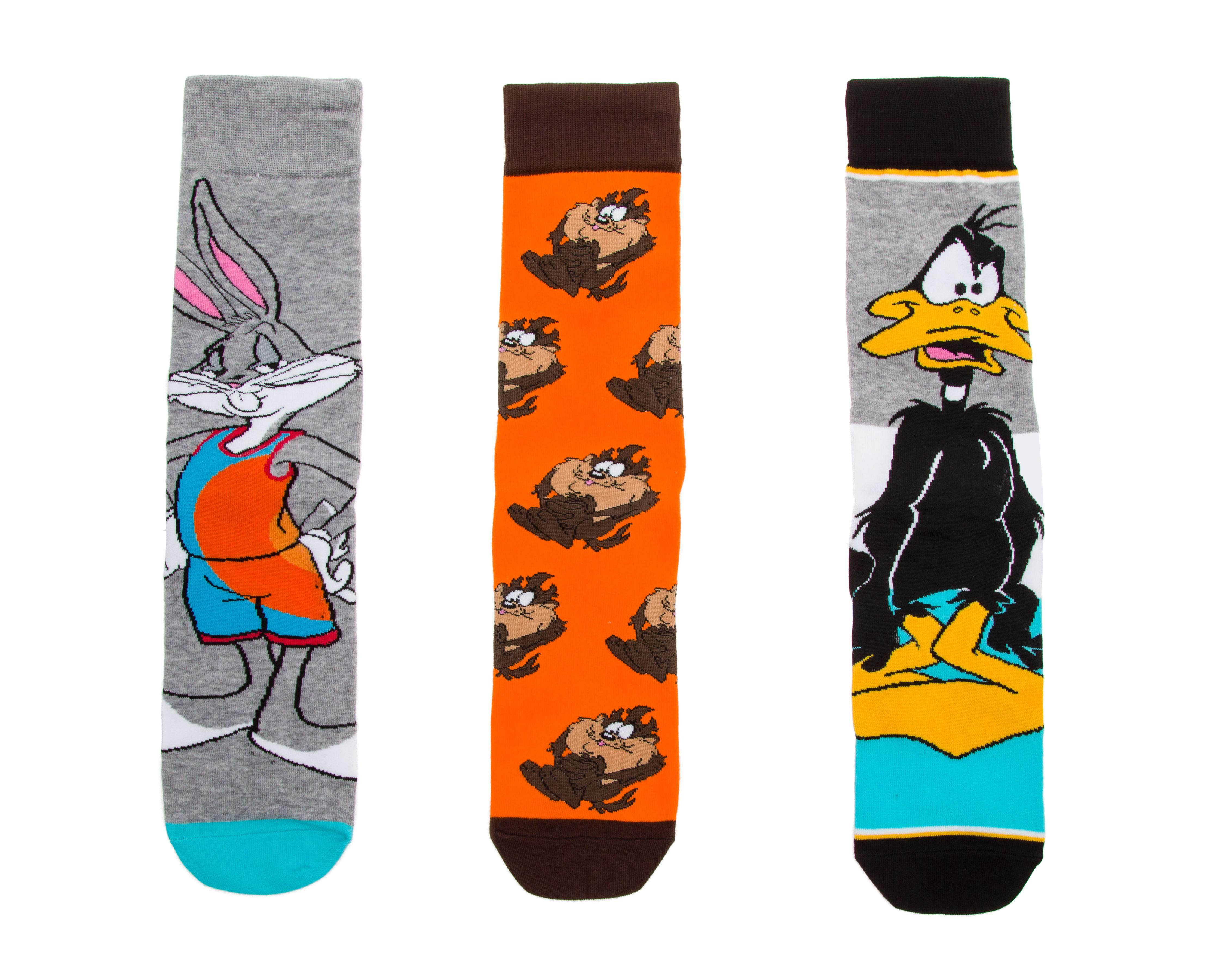 Calcetas Largas Looney Tunes para Hombre 3 Pares