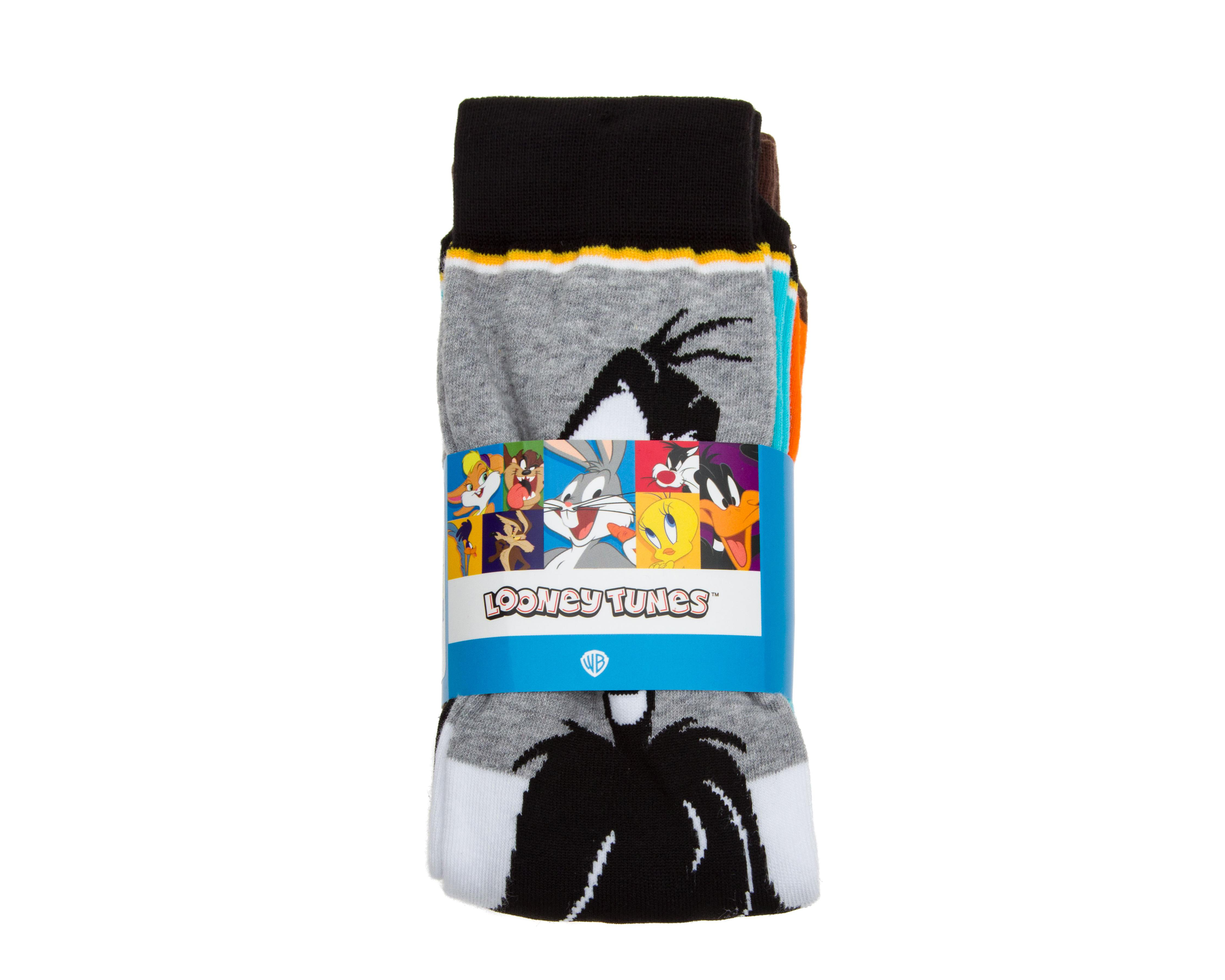 Foto 4 pulgar | Calcetas Largas Looney Tunes para Hombre 3 Pares