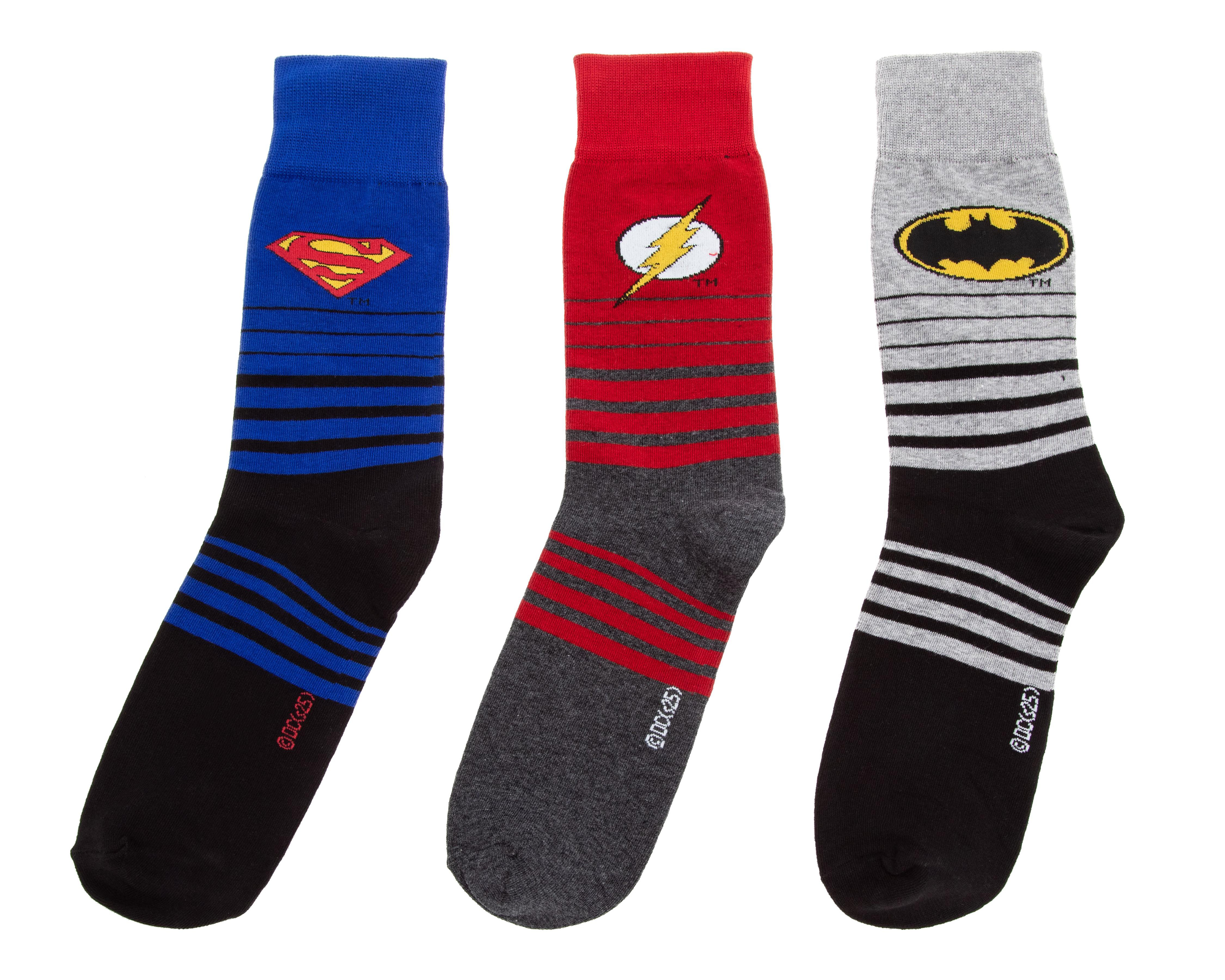 Foto 2 pulgar | Calcetas Largas Justice League para Hombre 3 Pares