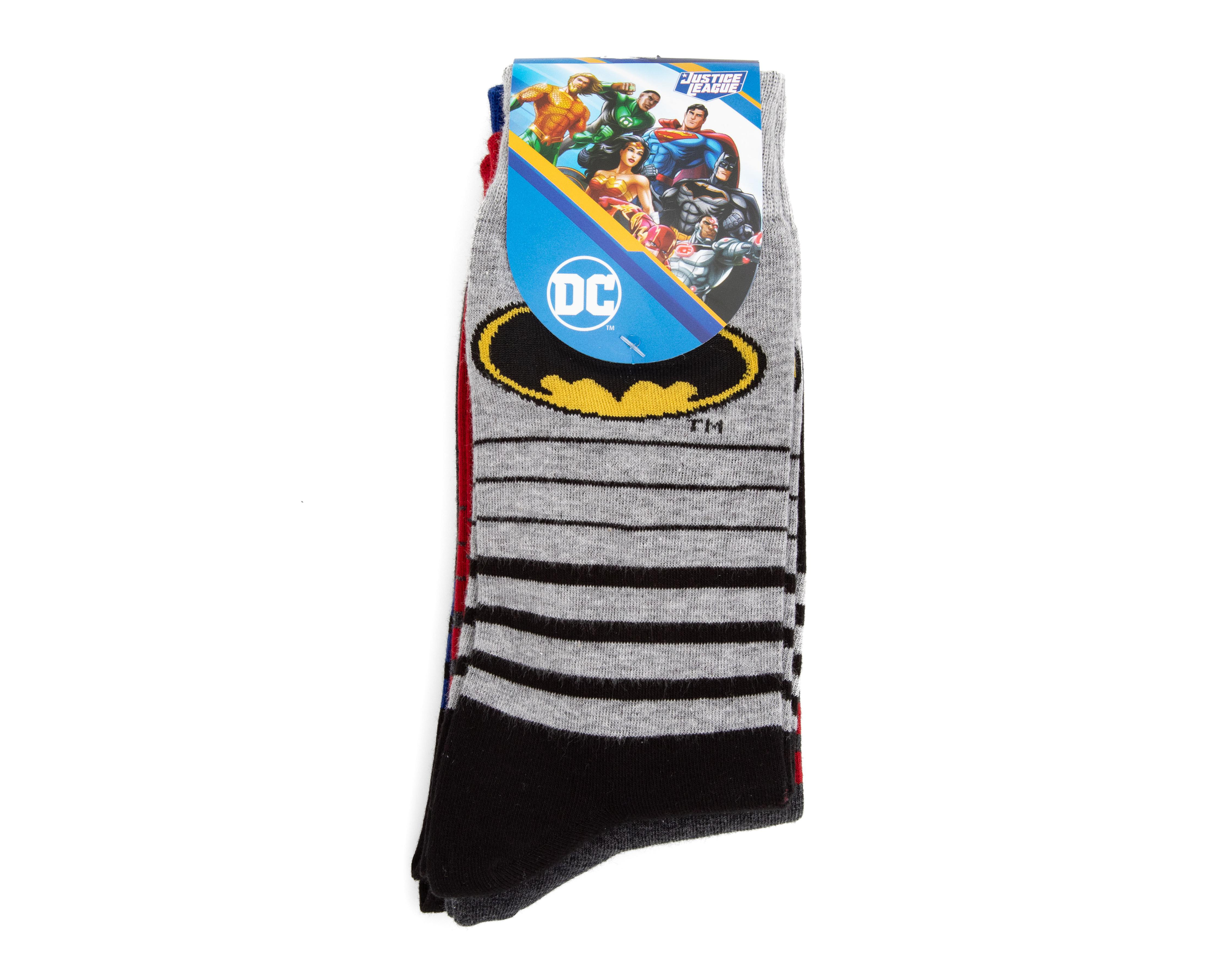 Foto 4 pulgar | Calcetas Largas Justice League para Hombre 3 Pares