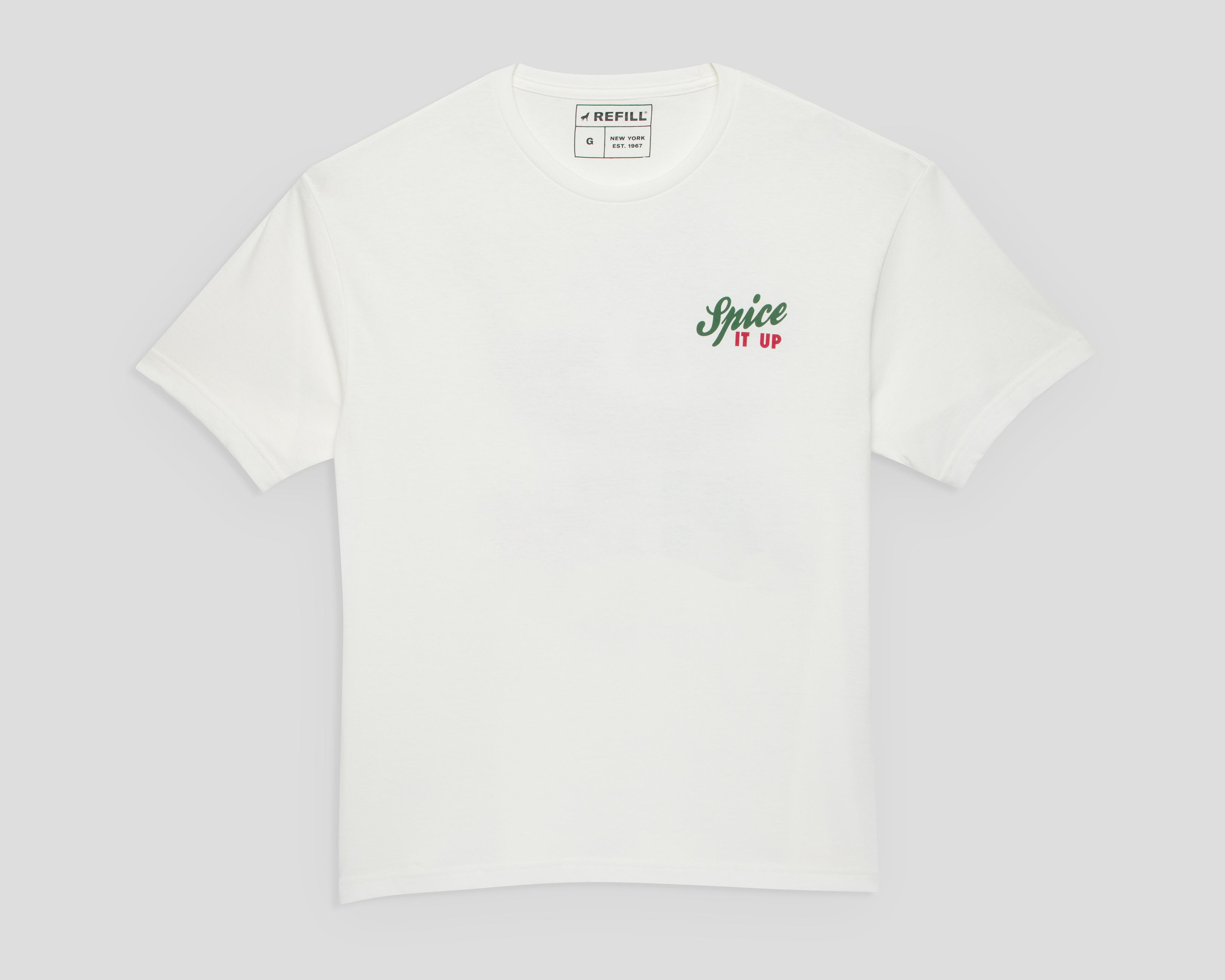 Foto 2 pulgar | Playera de Cuello Redondo Blanca Refill para Hombre