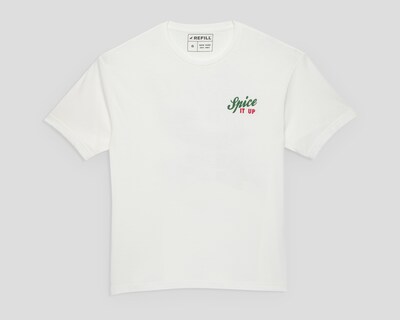 Foto 1 | Playera de Cuello Redondo Blanca Refill para Hombre