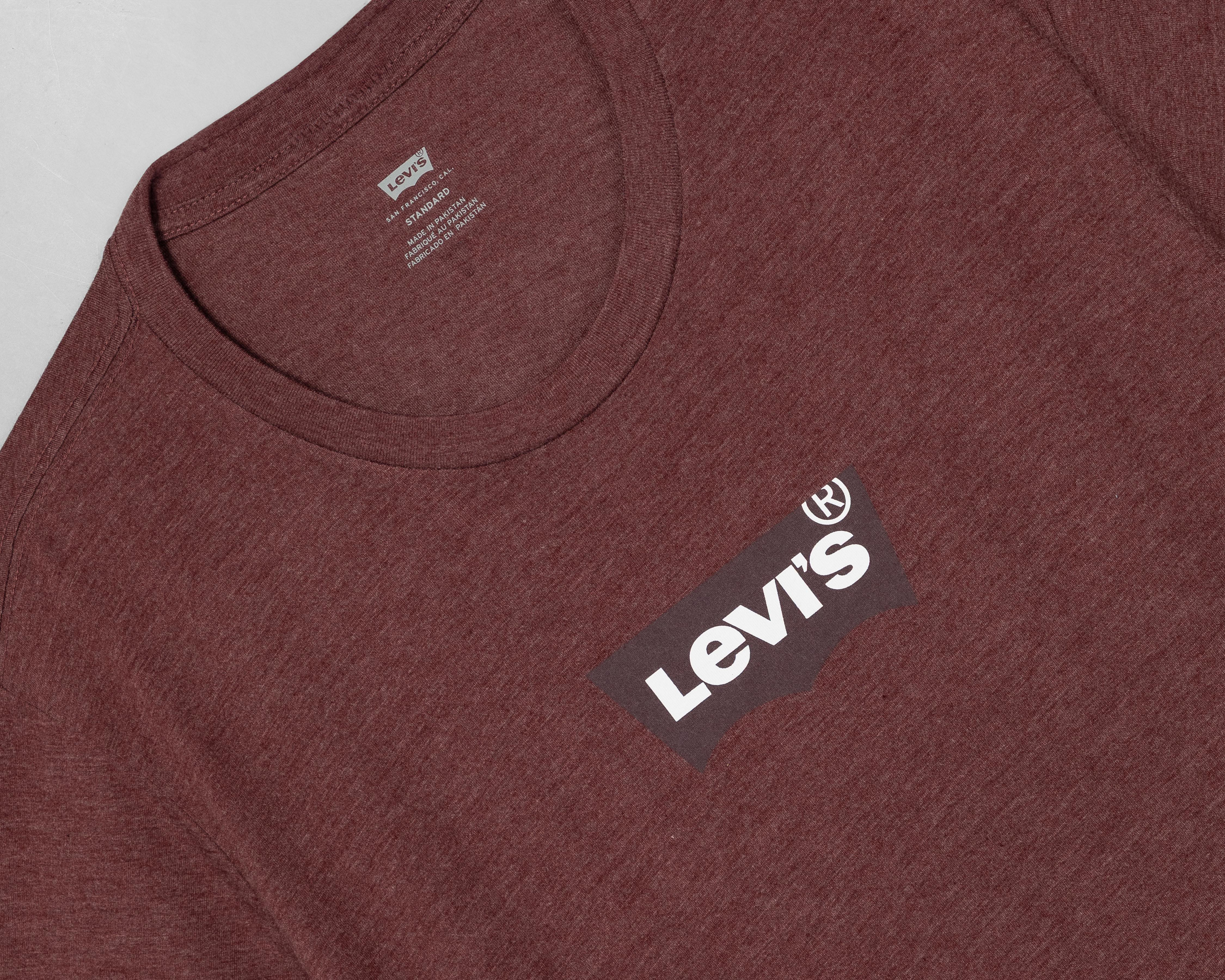 Foto 3 | Playera de Cuello Redondo Vino Levi's para Hombre