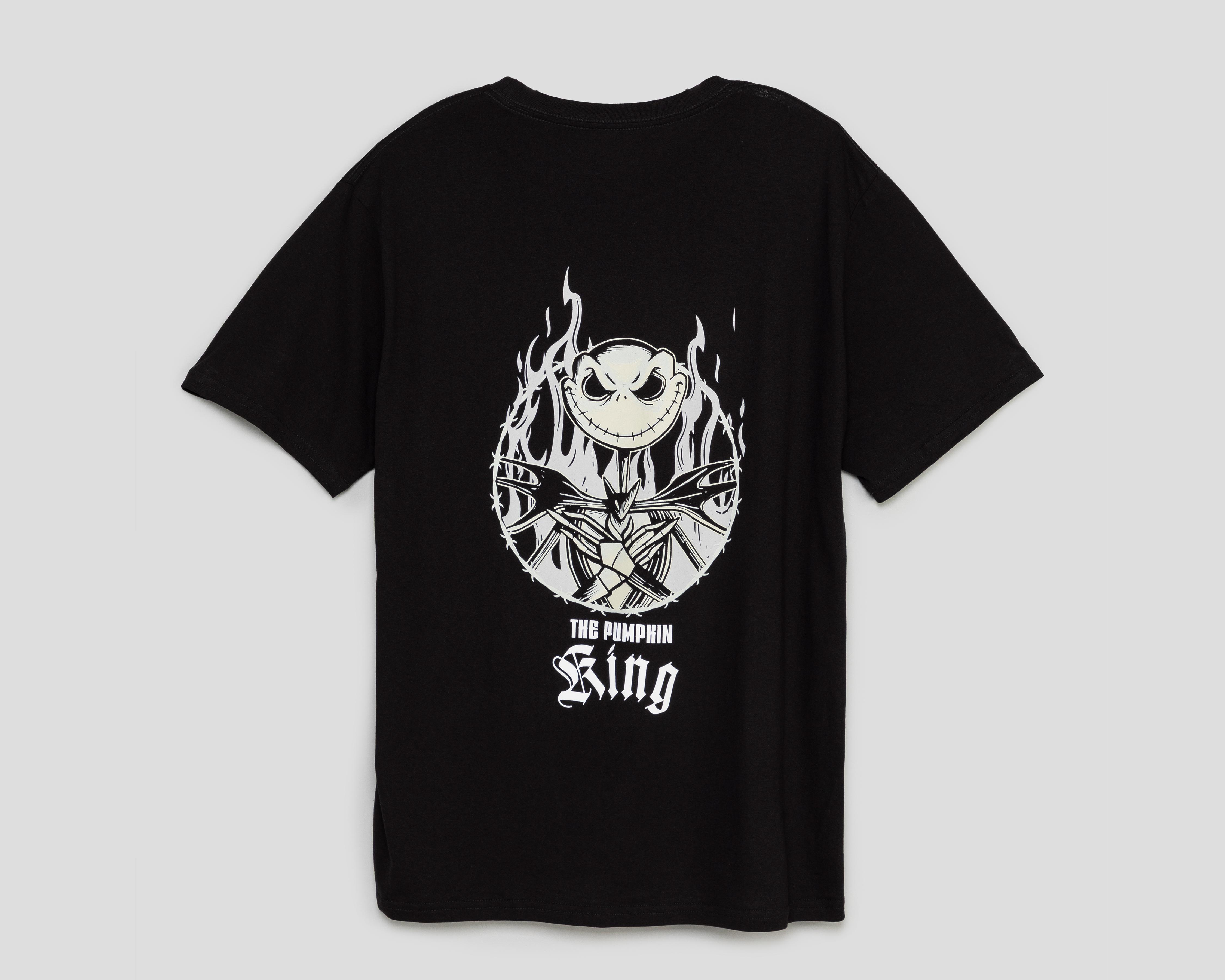 Foto 3 pulgar | Playera de Cuello Redondo Negra Disney Jack para Hombre