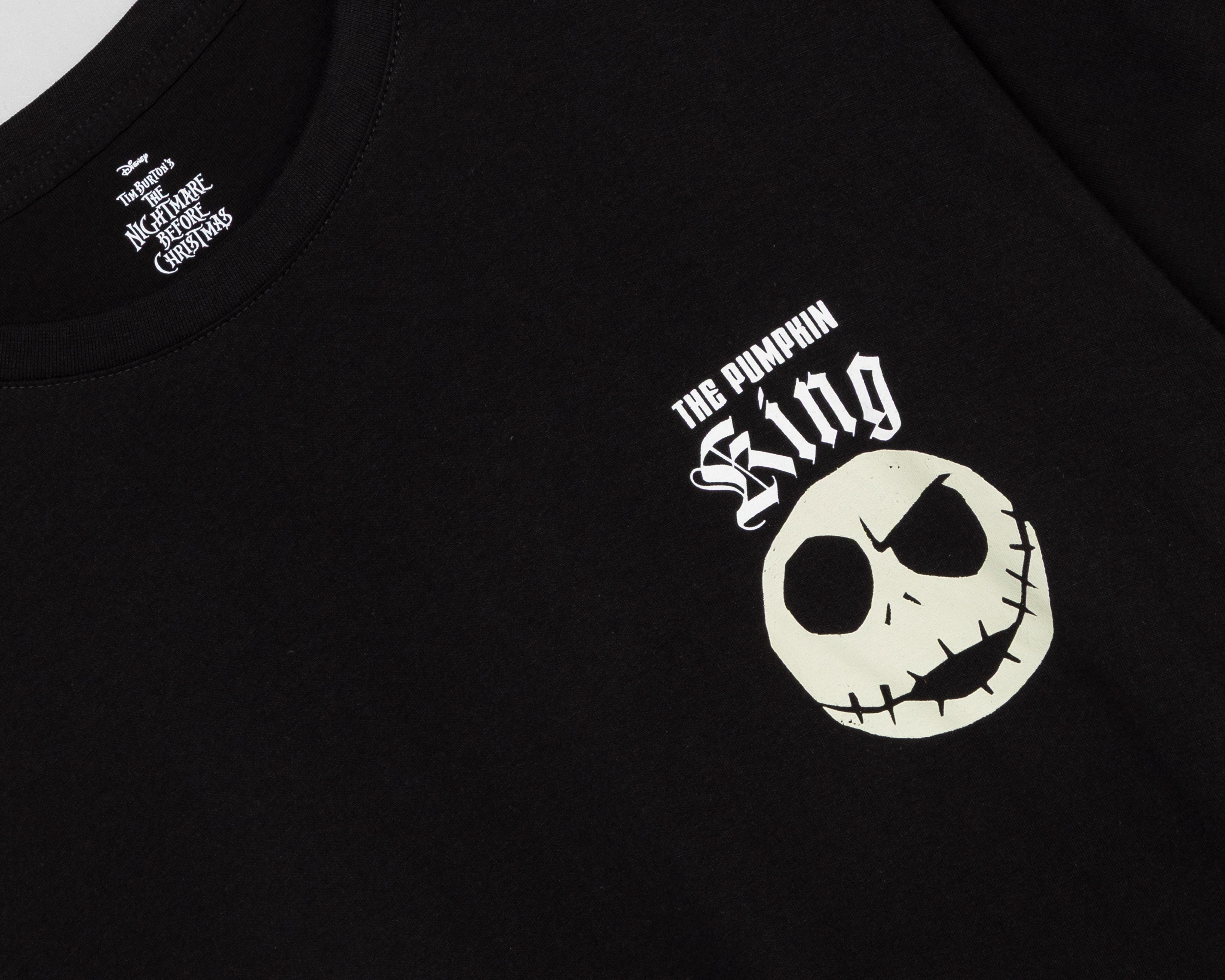 Foto 4 pulgar | Playera de Cuello Redondo Negra Disney Jack para Hombre