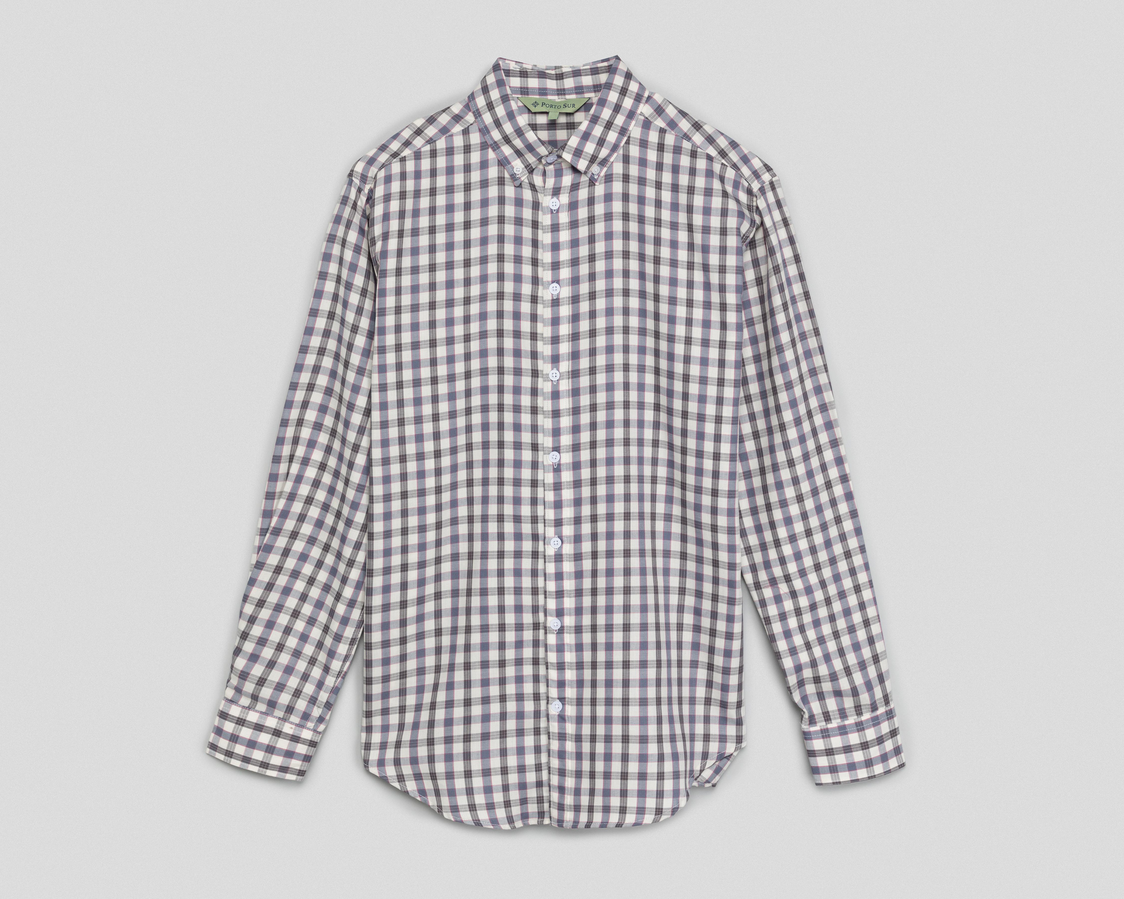 Camisa Casual Porto Sur Regular a Cuadros para Hombre