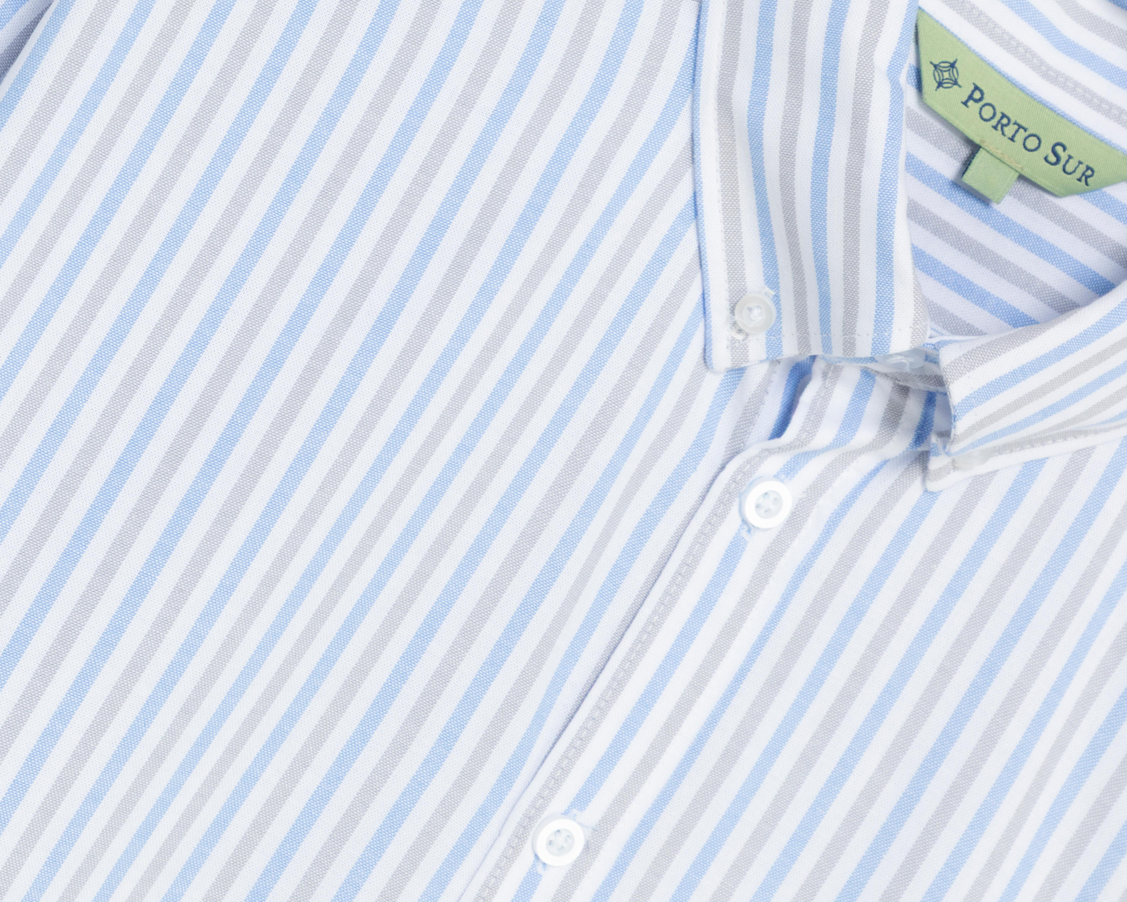 Foto 4 pulgar | Camisa de Vestir Porto Sur Manga Larga Cuello Americano para Hombre