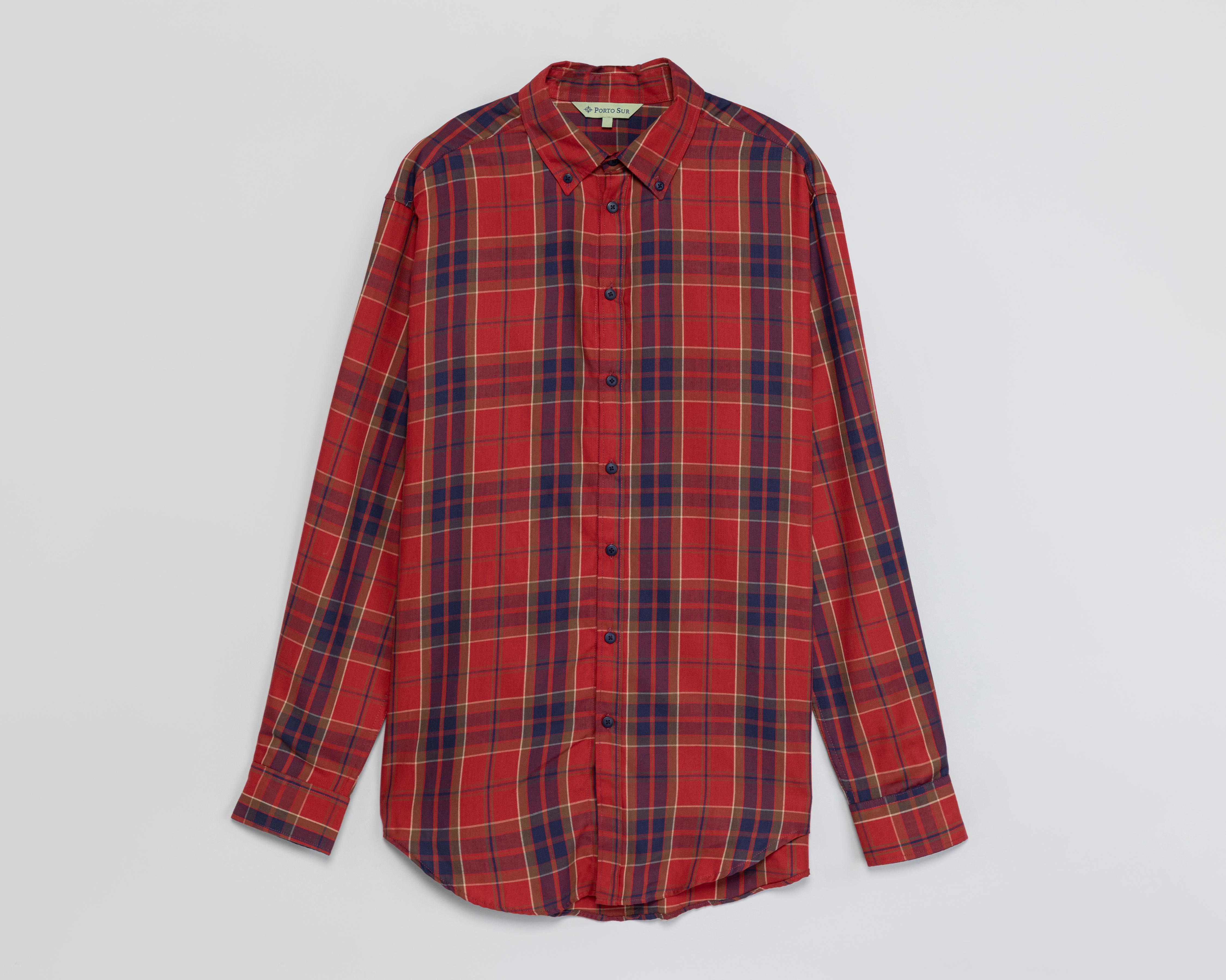 Camisa Casual Rojo Porto Sur para Hombre