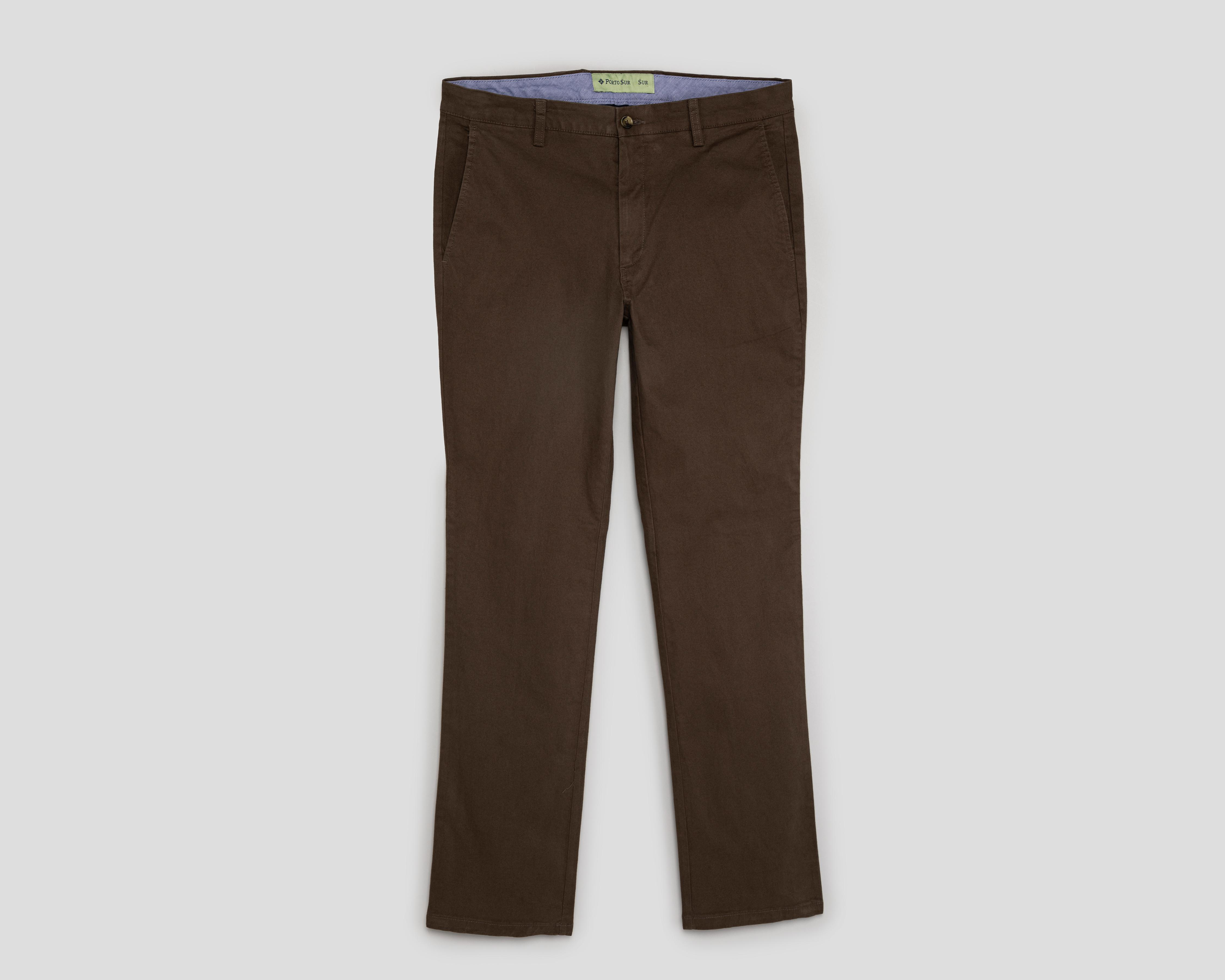 Foto 2 pulgar | Pantalón Chino Porto Sur Café para Hombre