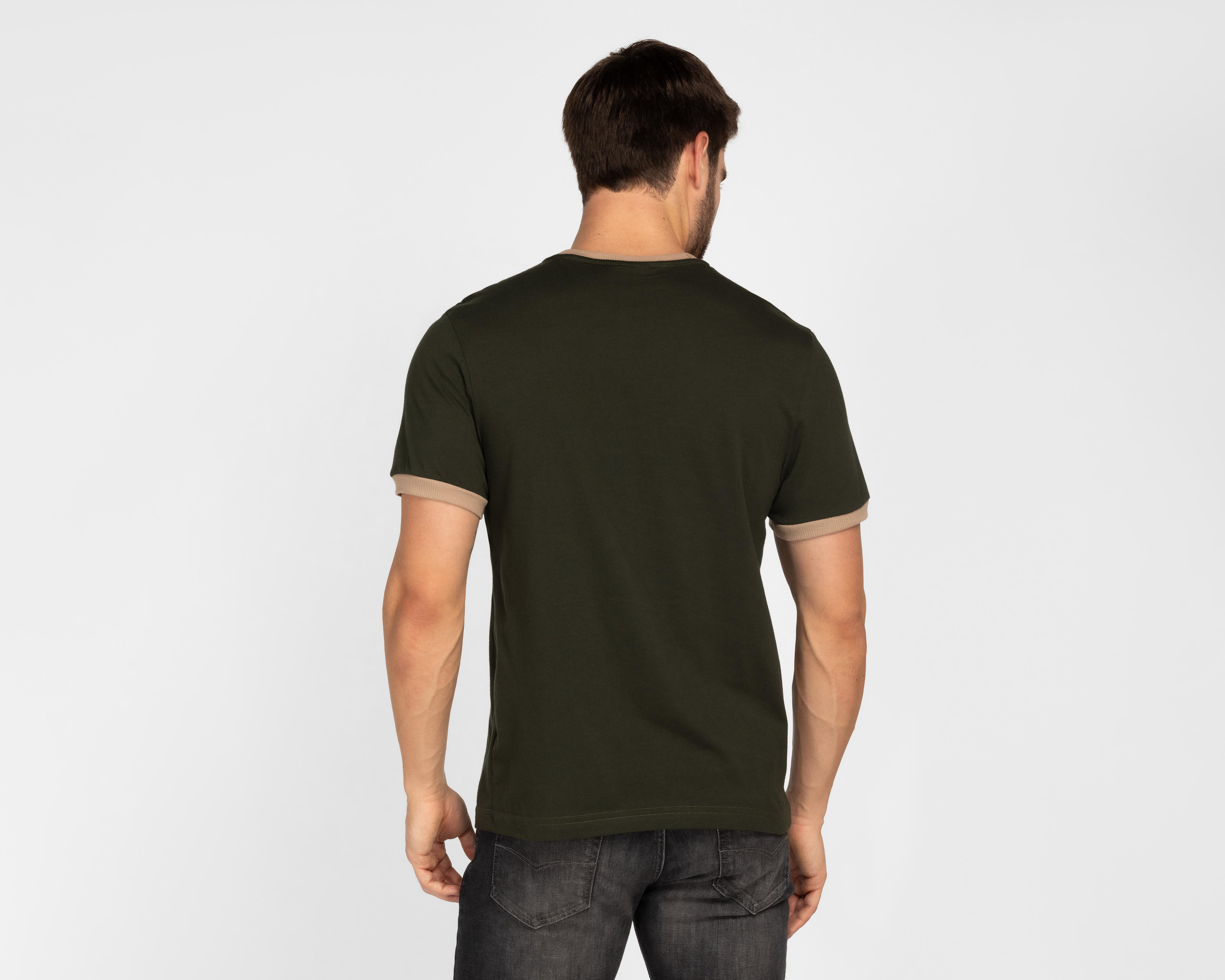 Foto 3 pulgar | Playera Oggi Negra Cuello Redondo para Hombre