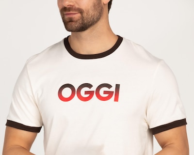 Foto 3 | Playera Oggi Beige Cuello Redondo para Hombre