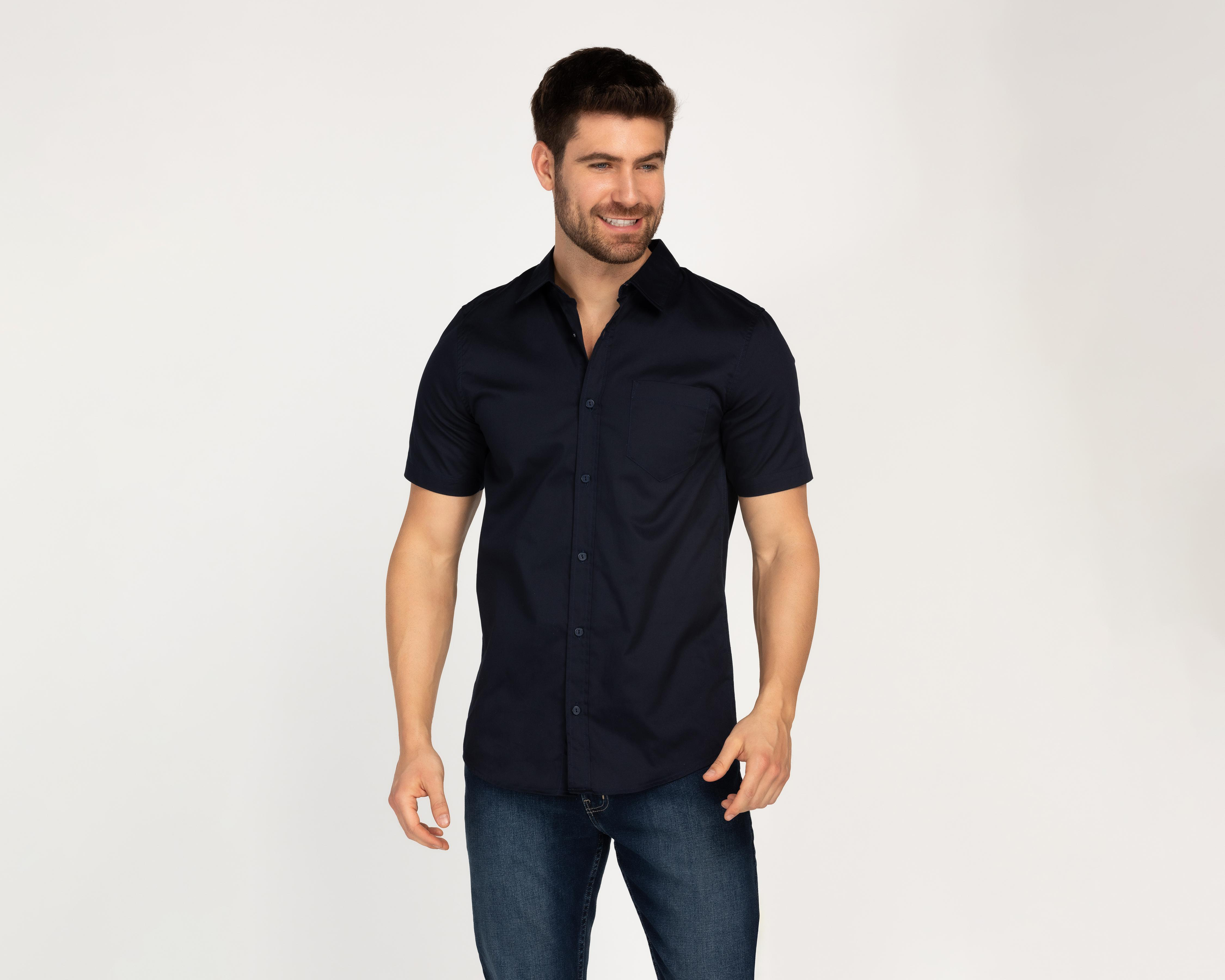 Foto 2 pulgar | Camisa Casual de Algodón Oggi Slim Fit para Hombre