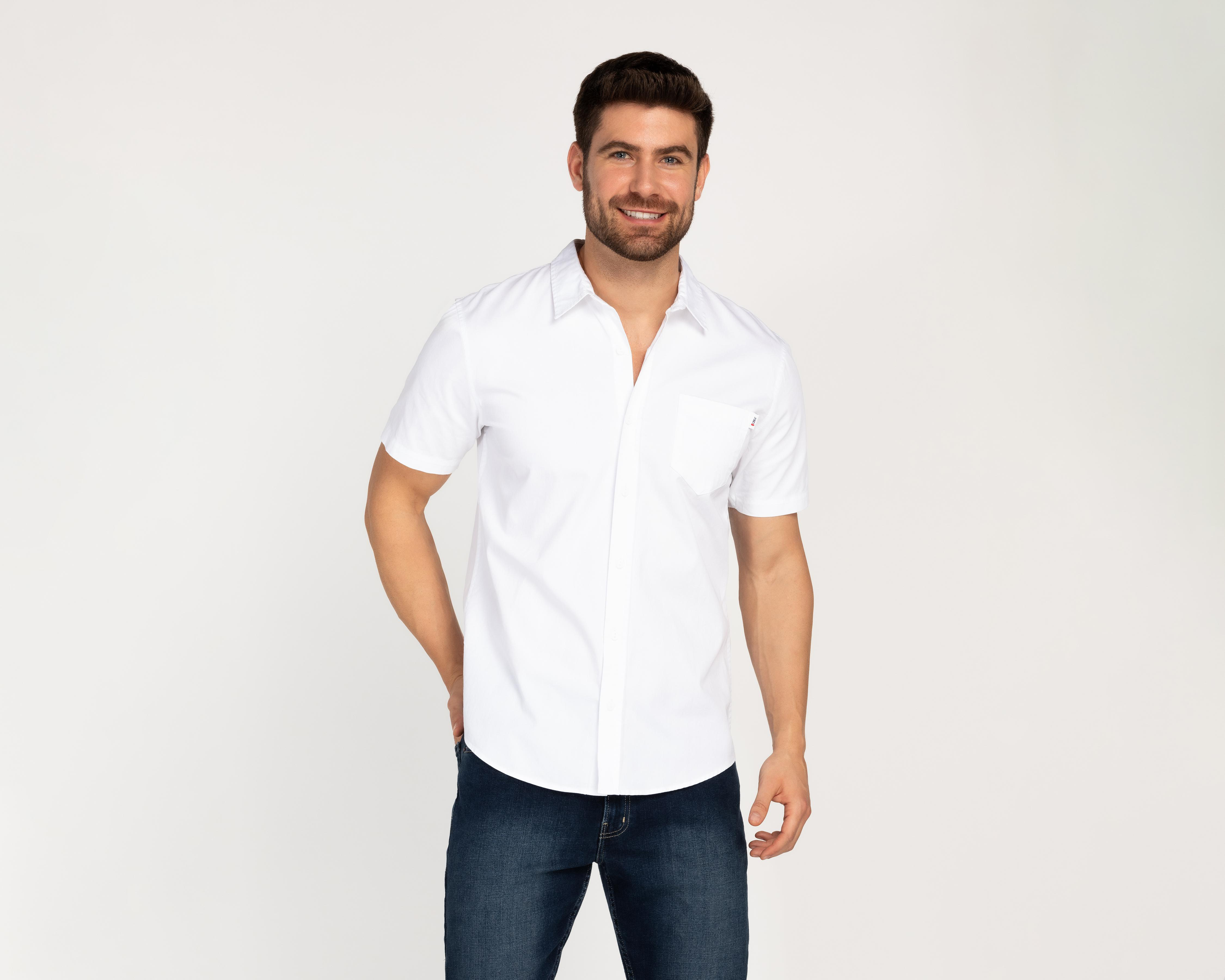 Foto 2 pulgar | Camisa Casual de Algodón Oggi Slim Fit para Hombre