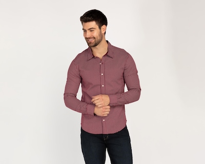 Foto 1 | Camisa Casual Oggi Slim Fit Estampada para Hombre