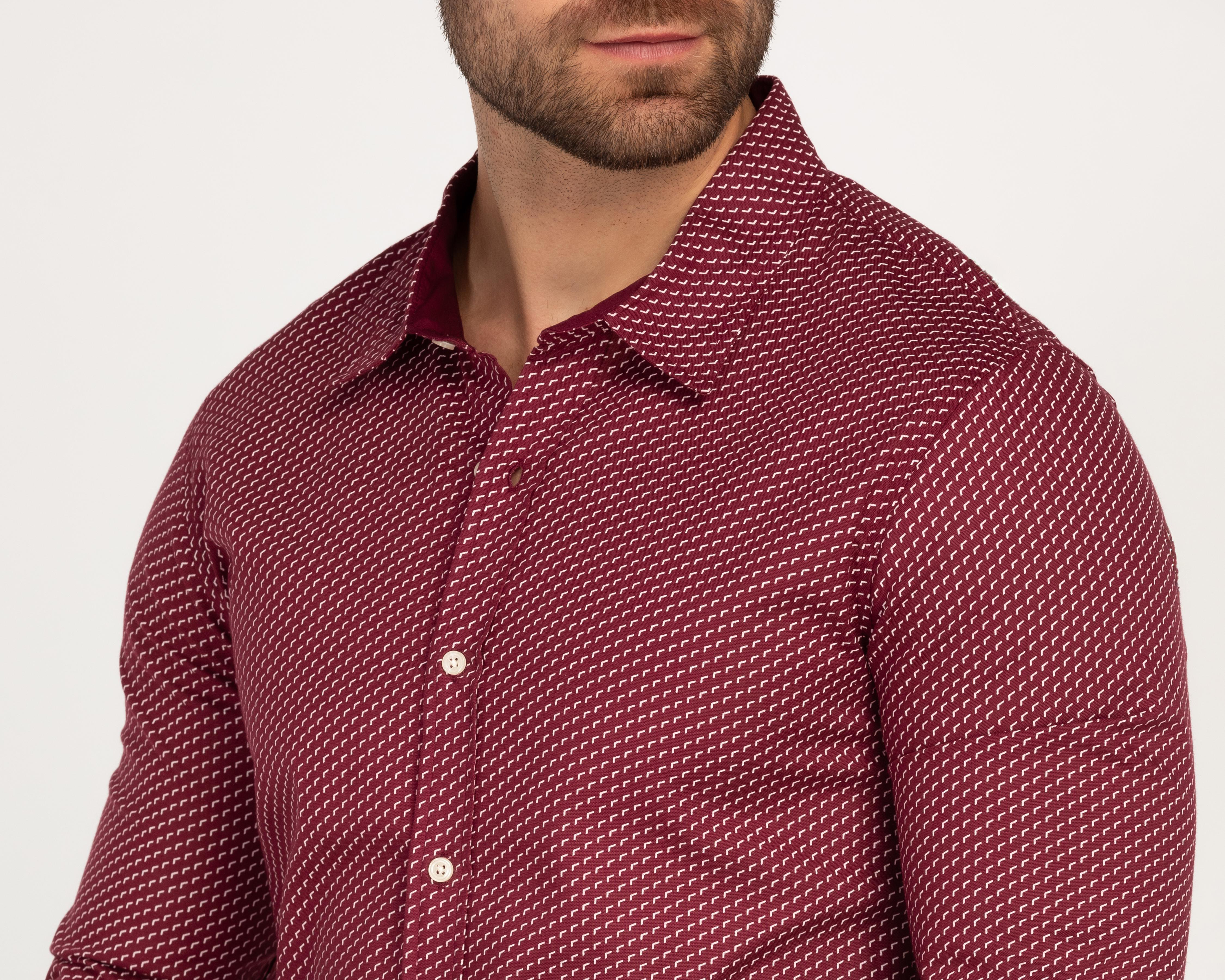 Foto 4 pulgar | Camisa Casual Oggi Slim Fit Estampada para Hombre