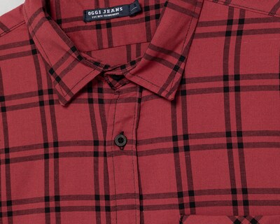 Foto 4 | Camisa Casual Oggi Slim Fit a Cuadros para Hombre