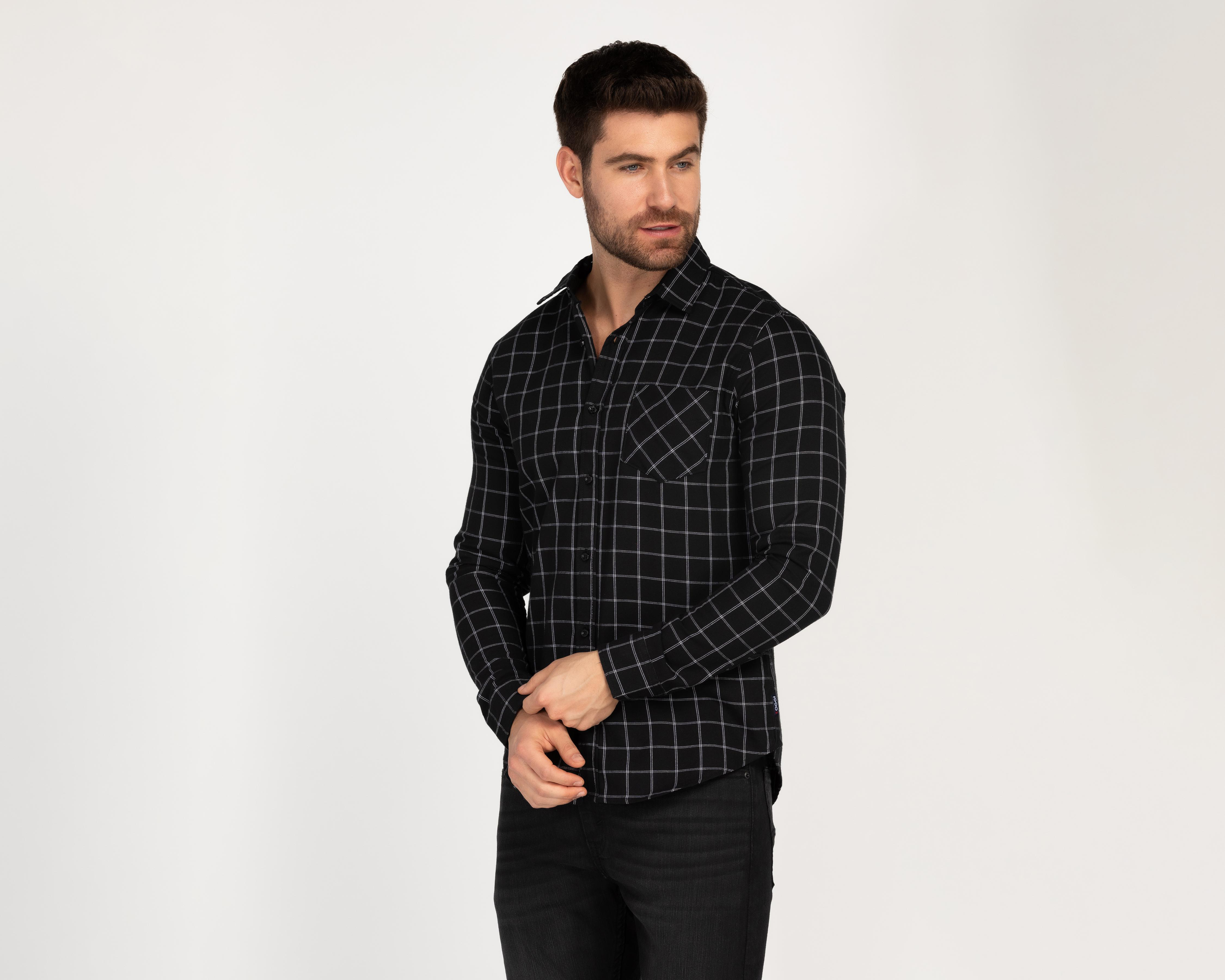 Camisa Casual Oggi Slim Fit a Cuadros para Hombre