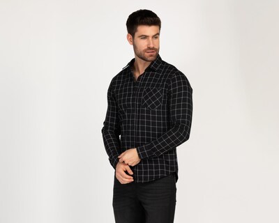 Foto 1 | Camisa Casual Oggi Slim Fit a Cuadros para Hombre