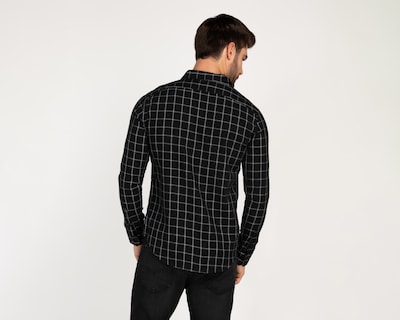 Foto 2 | Camisa Casual Oggi Slim Fit a Cuadros para Hombre