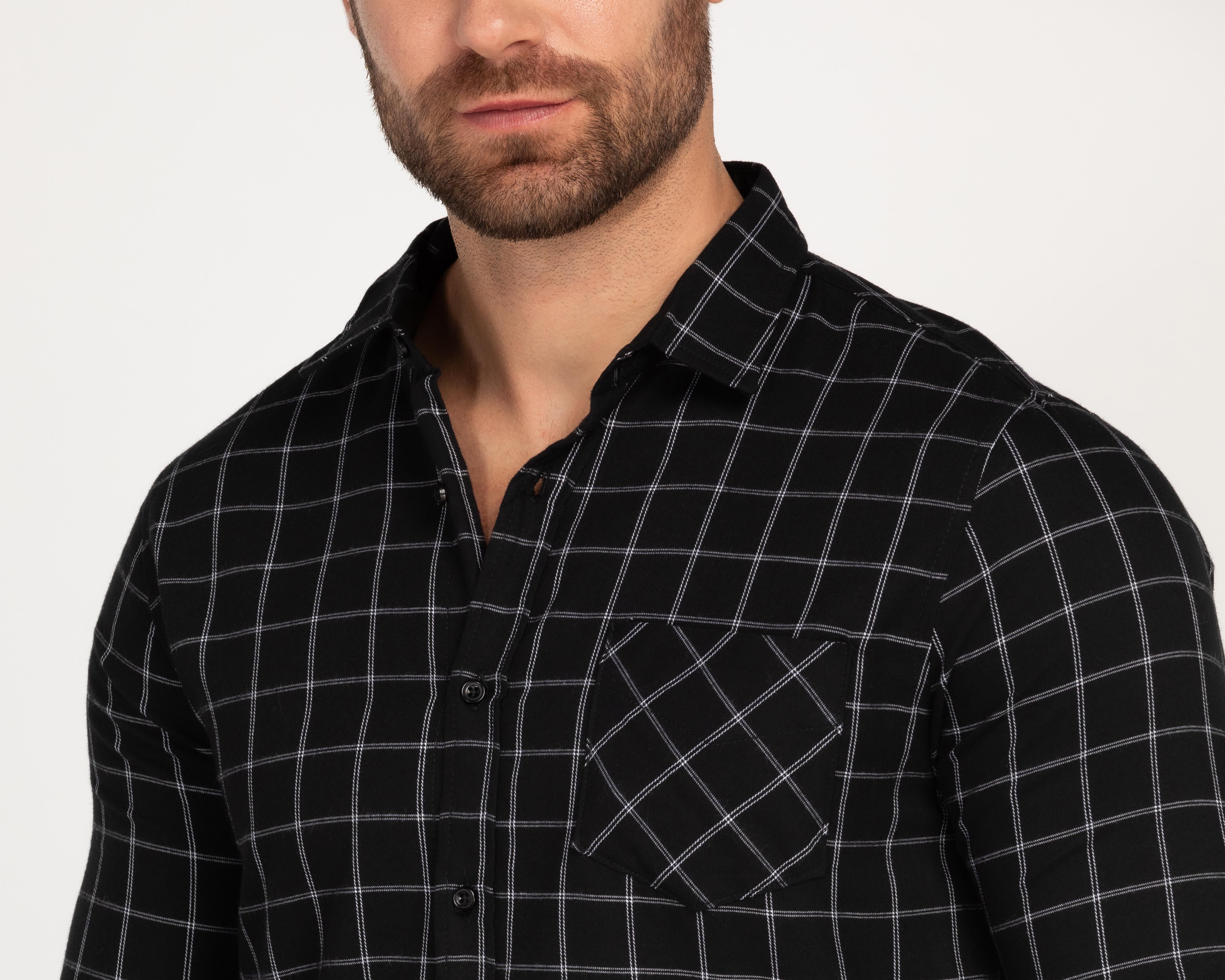 Foto 4 pulgar | Camisa Casual Oggi Slim Fit a Cuadros para Hombre