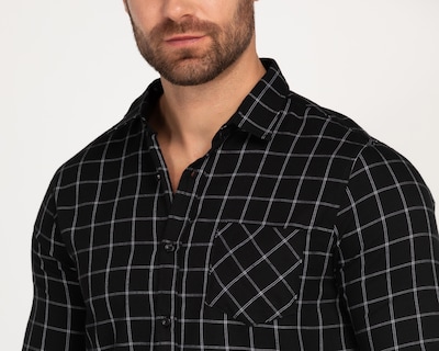 Foto 3 | Camisa Casual Oggi Slim Fit a Cuadros para Hombre