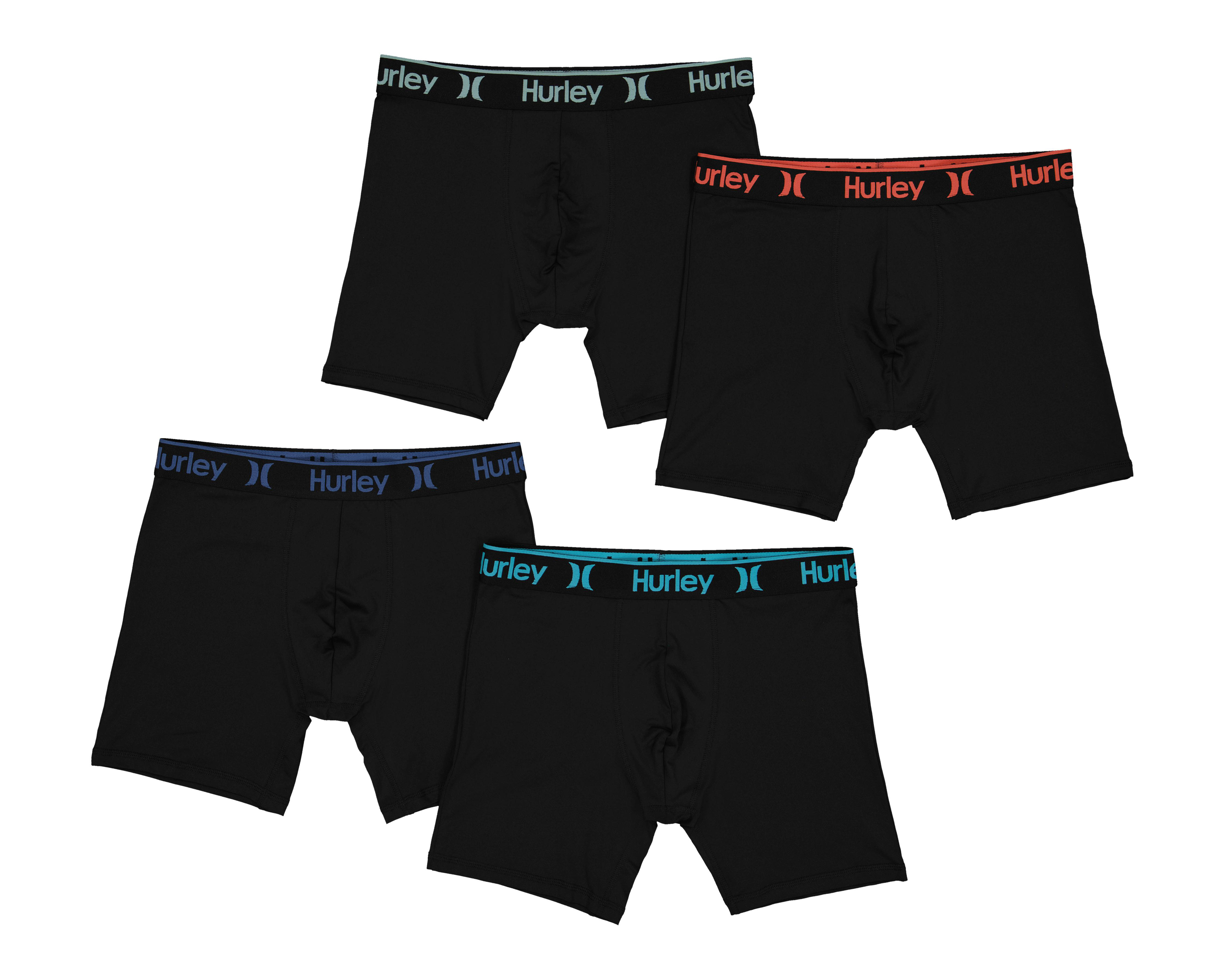 Bóxer Corto Hurley para Hombre 4 Piezas