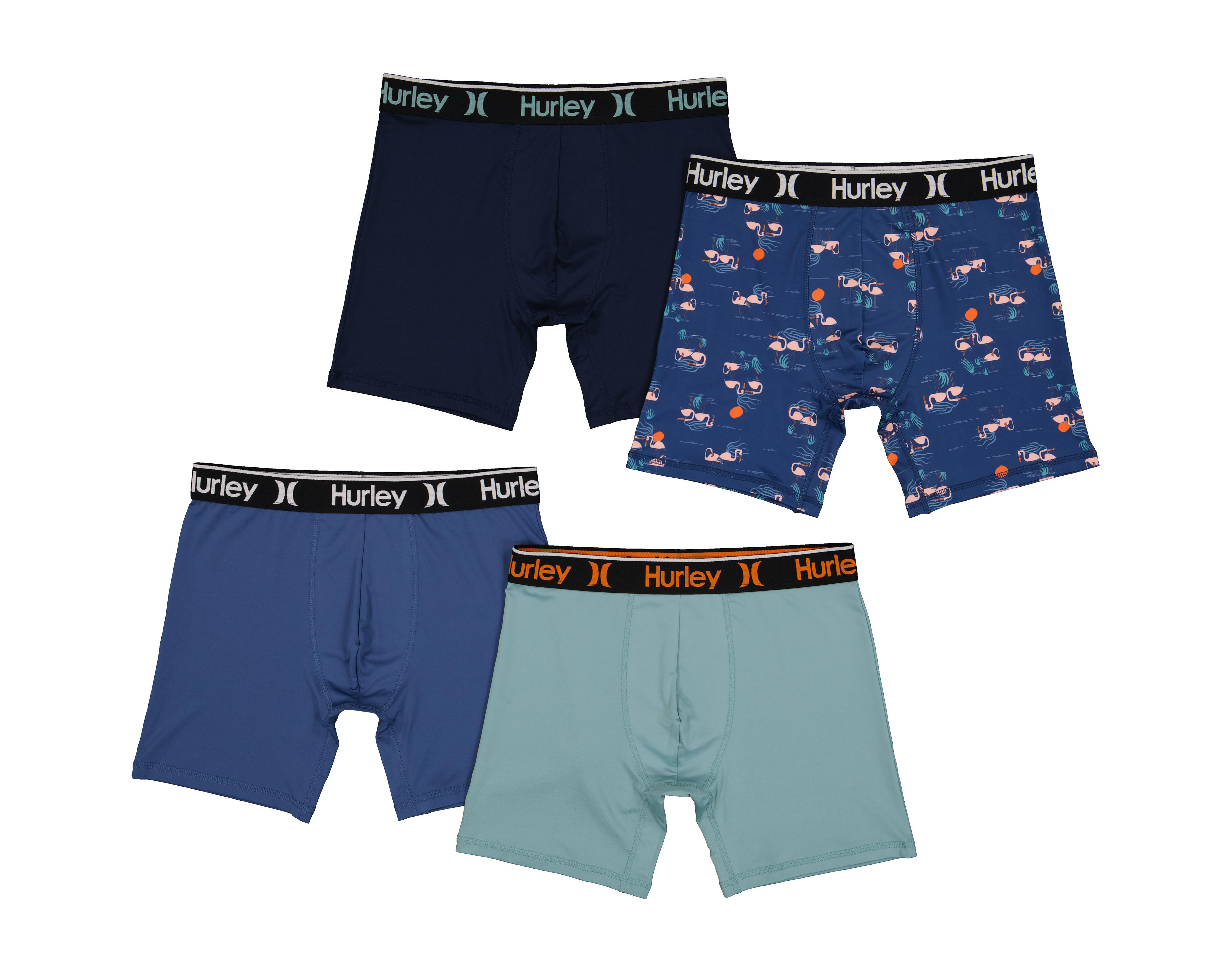 Bóxer Corto Hurley para Hombre 4 Piezas
