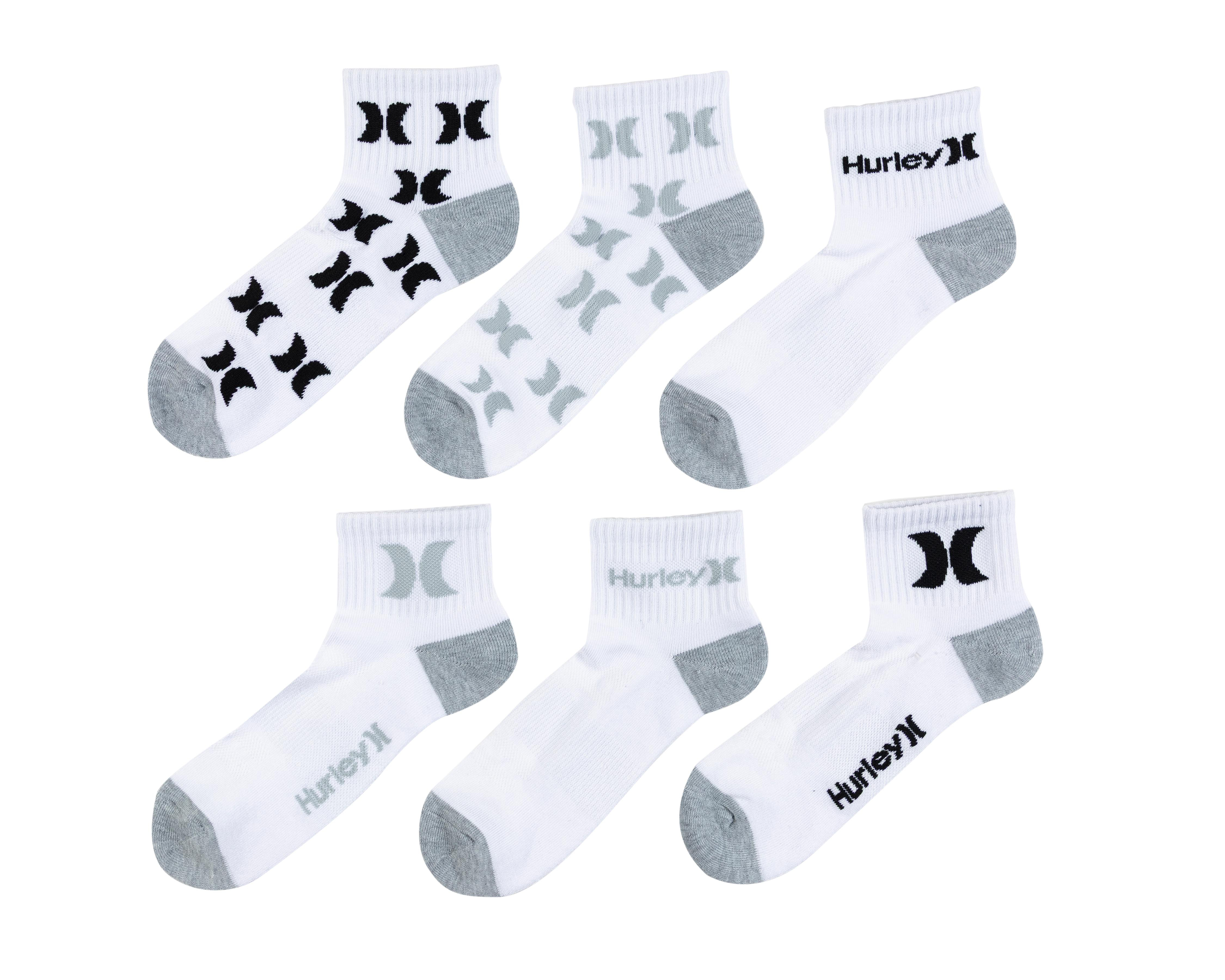 Foto 2 pulgar | Calcetas Deportivas Hurley para Hombre 6 Pares