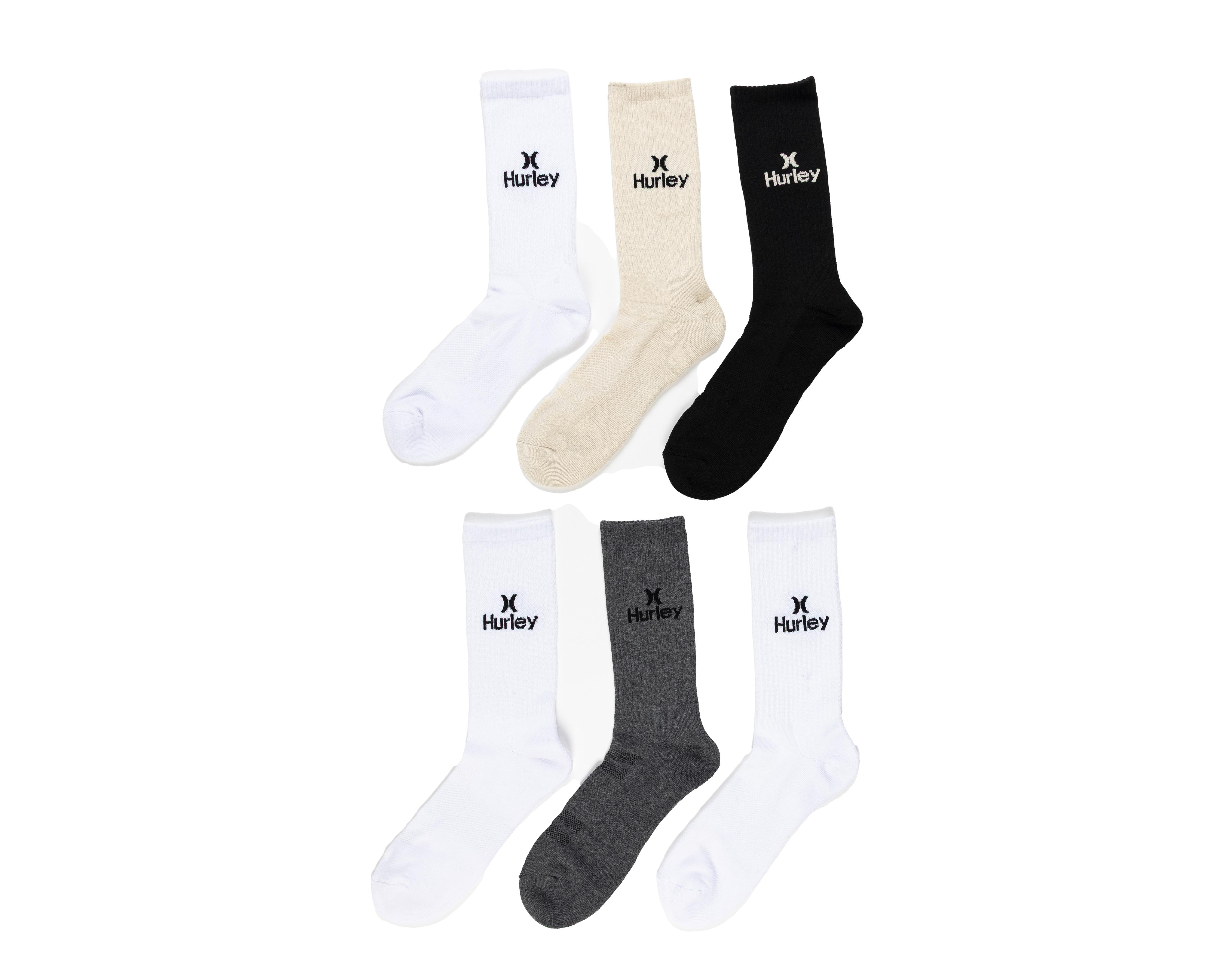 Foto 2 pulgar | Calcetas Deportivas Hurley para Hombre 6 Pares