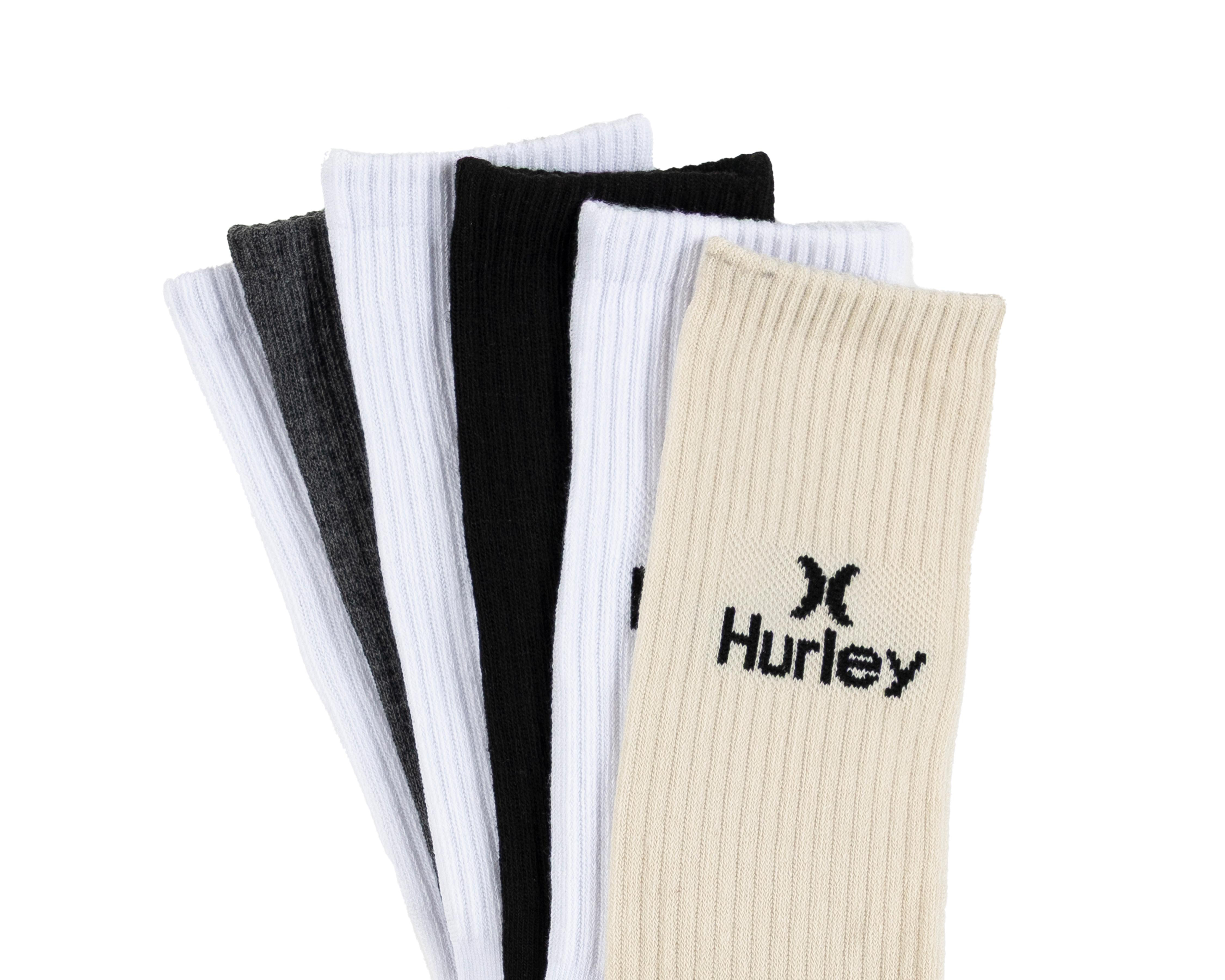 Foto 3 pulgar | Calcetas Deportivas Hurley para Hombre 6 Pares