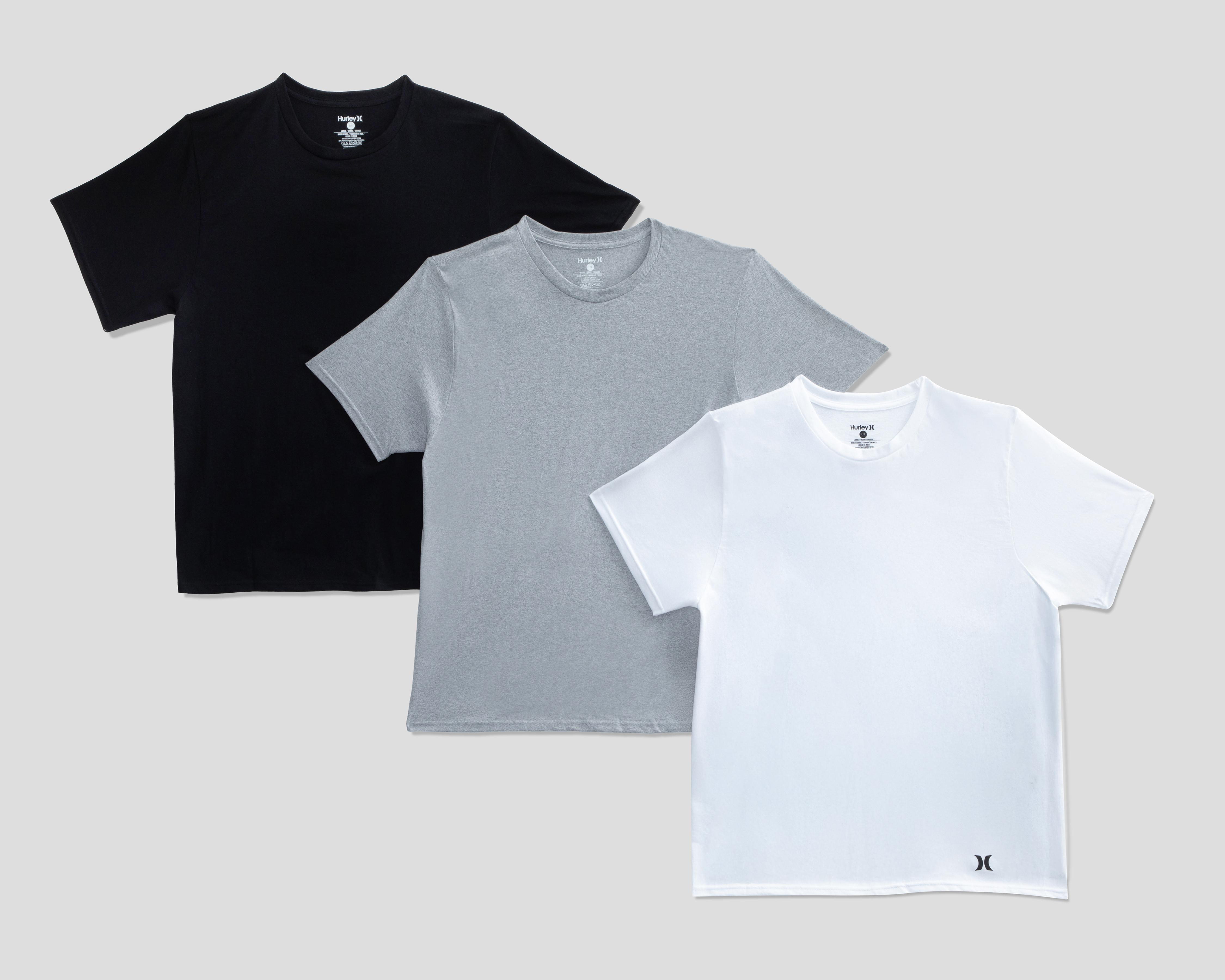 Playera Interior Cuello Redondo Hurley para Hombre 3 Piezas