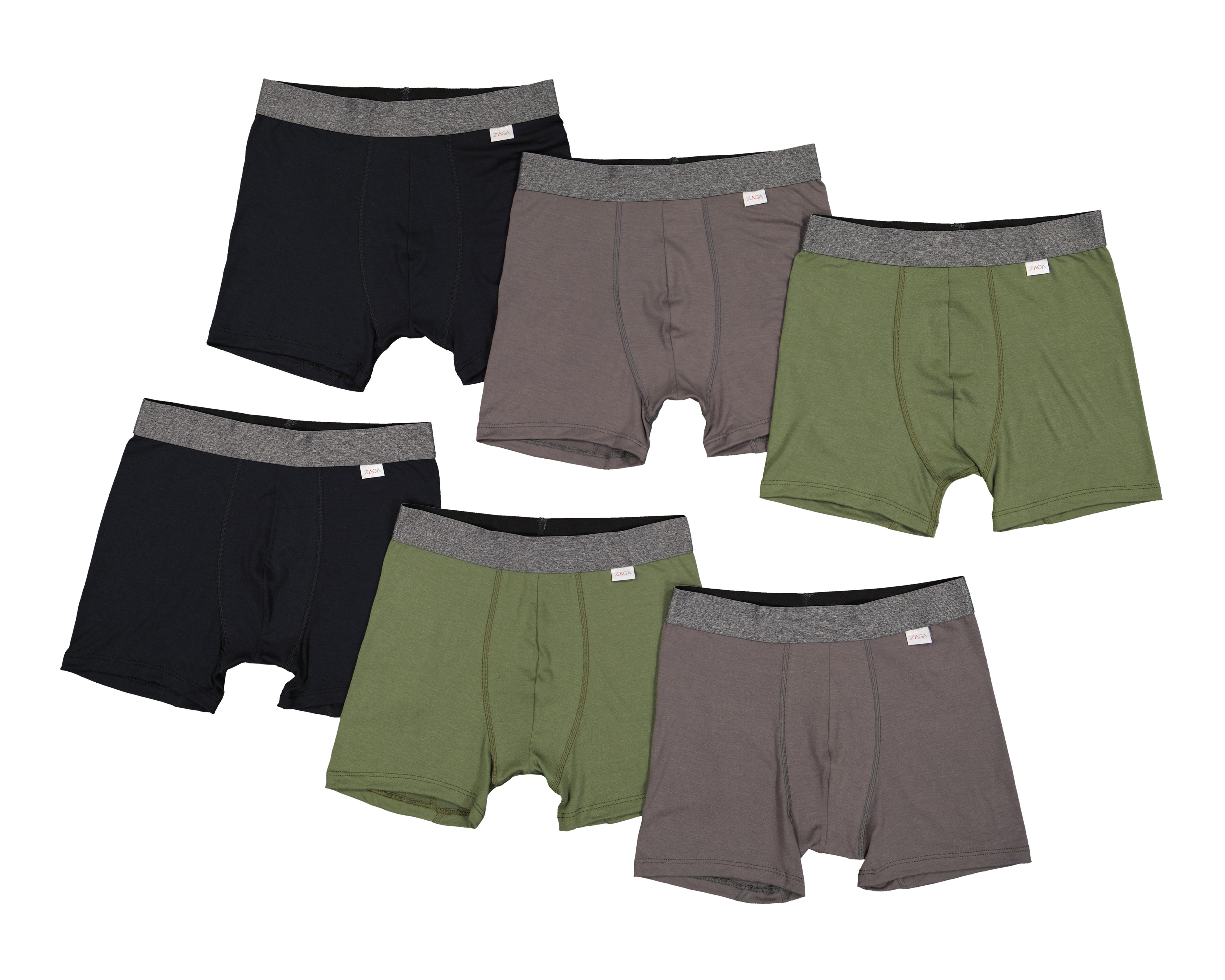 Bóxer Largo Zaga para Hombre 6 Piezas $449