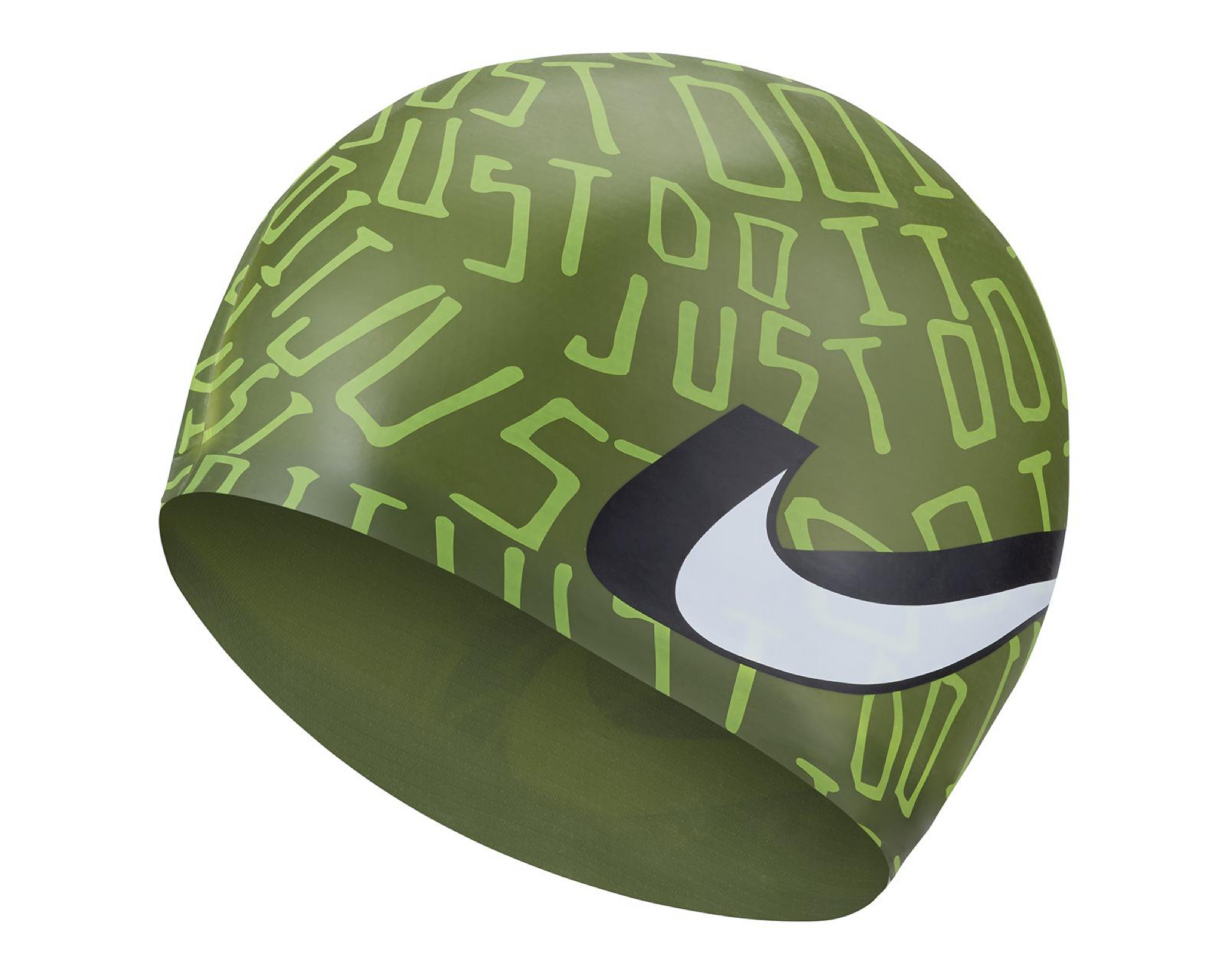 Foto 2 pulgar | Gorro para Natación Nike JDI Scribble Verde Unitalla