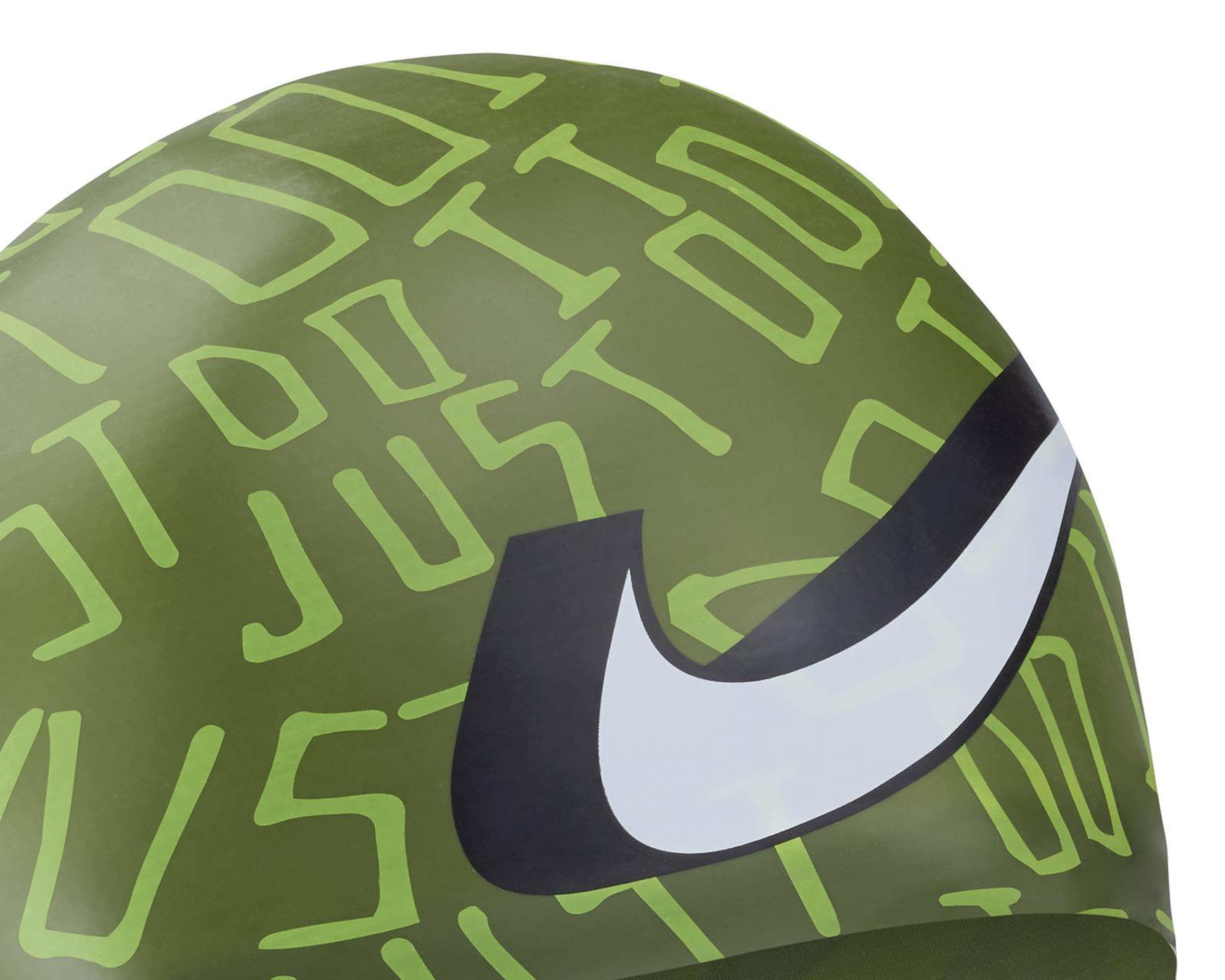 Foto 3 pulgar | Gorro para Natación Nike JDI Scribble Verde Unitalla
