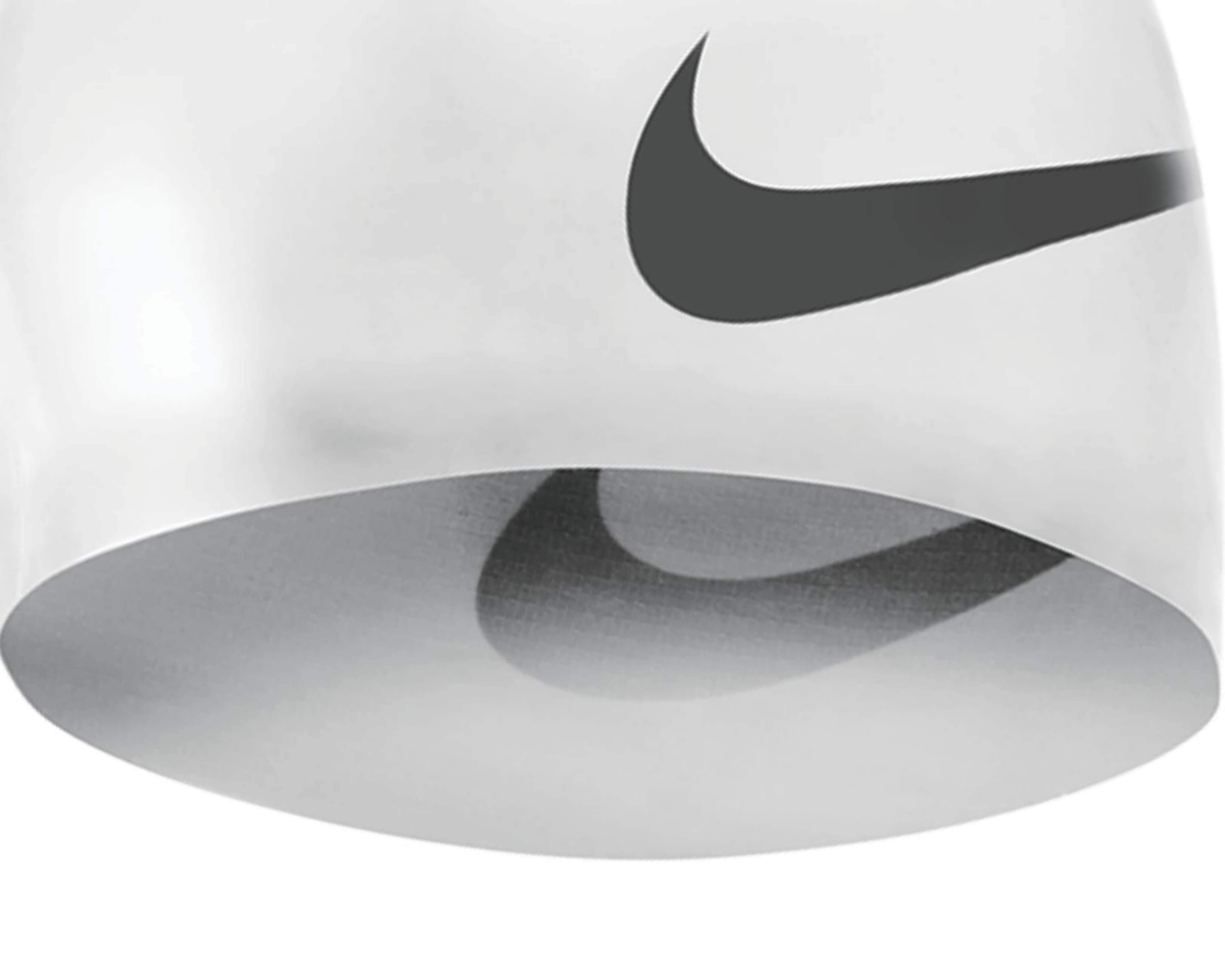 Foto 4 pulgar | Gorro para Natación Nike Swim Big Swoosh Blanco