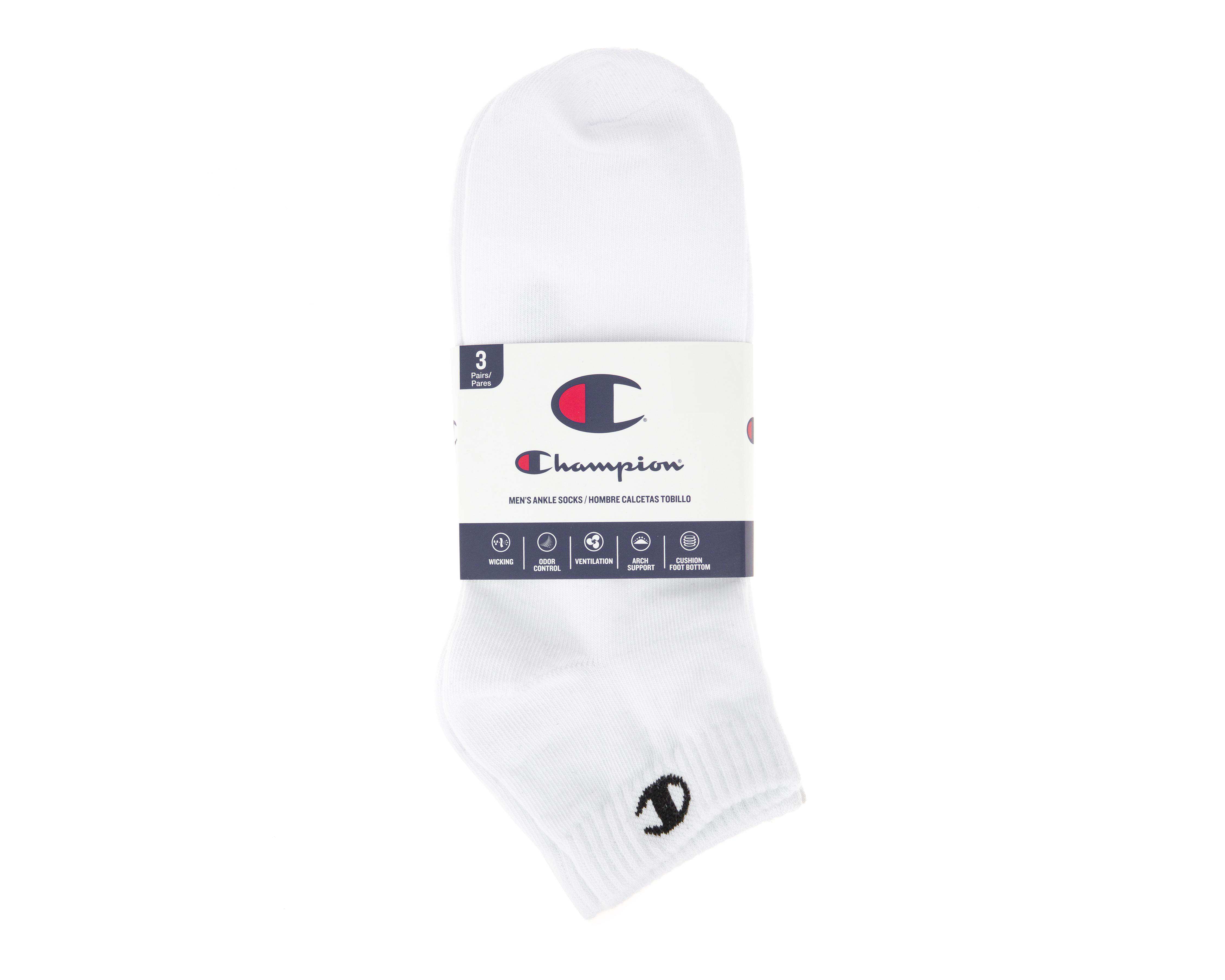 Foto 4 pulgar | Calcetines Deportivos Champion para Hombre 3 Pares