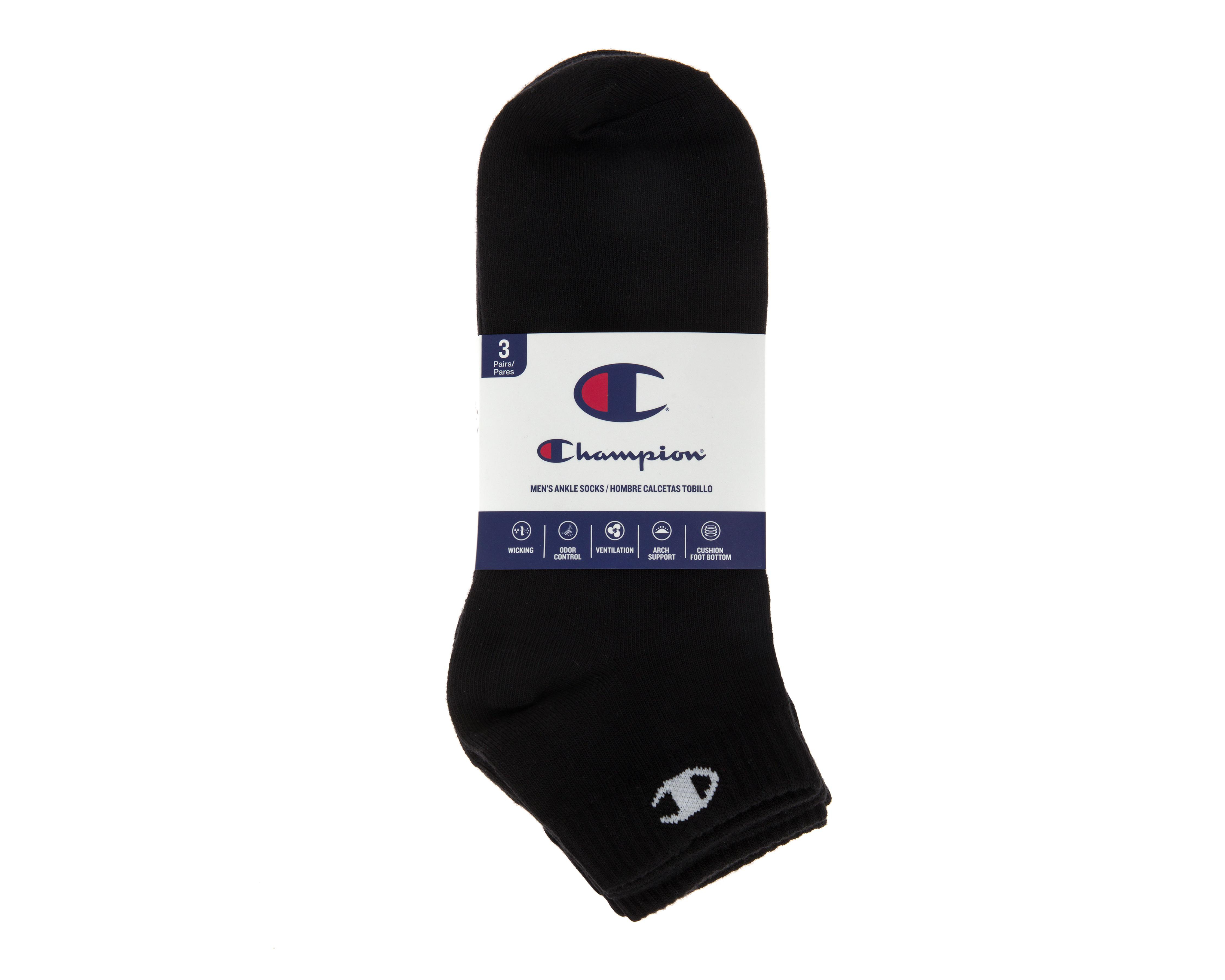 Foto 4 pulgar | Calcetines Deportivos Champion para Hombre 3 Pares