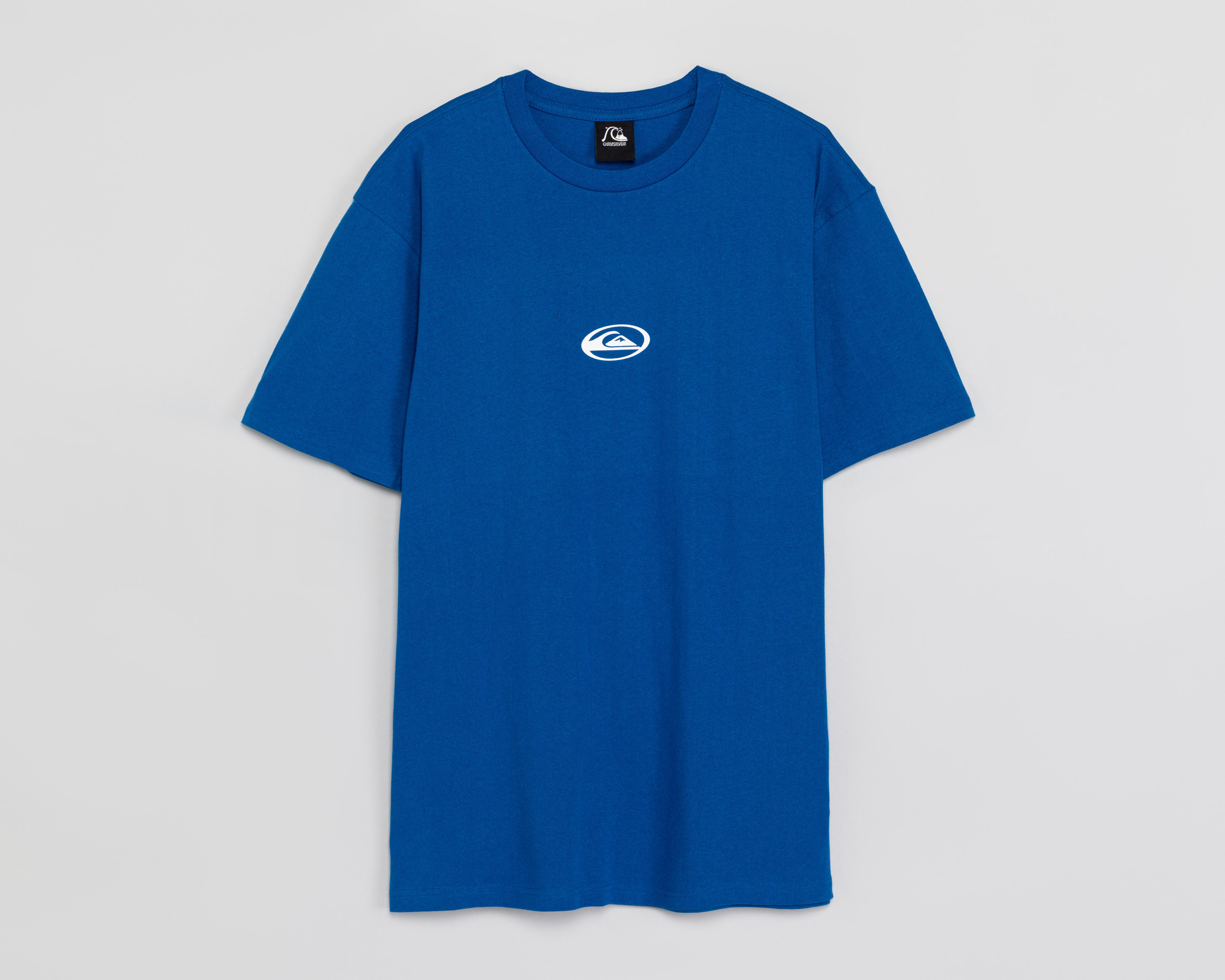 Foto 2 pulgar | Playera Cuello Redondo Azul Quiksilver para Hombre