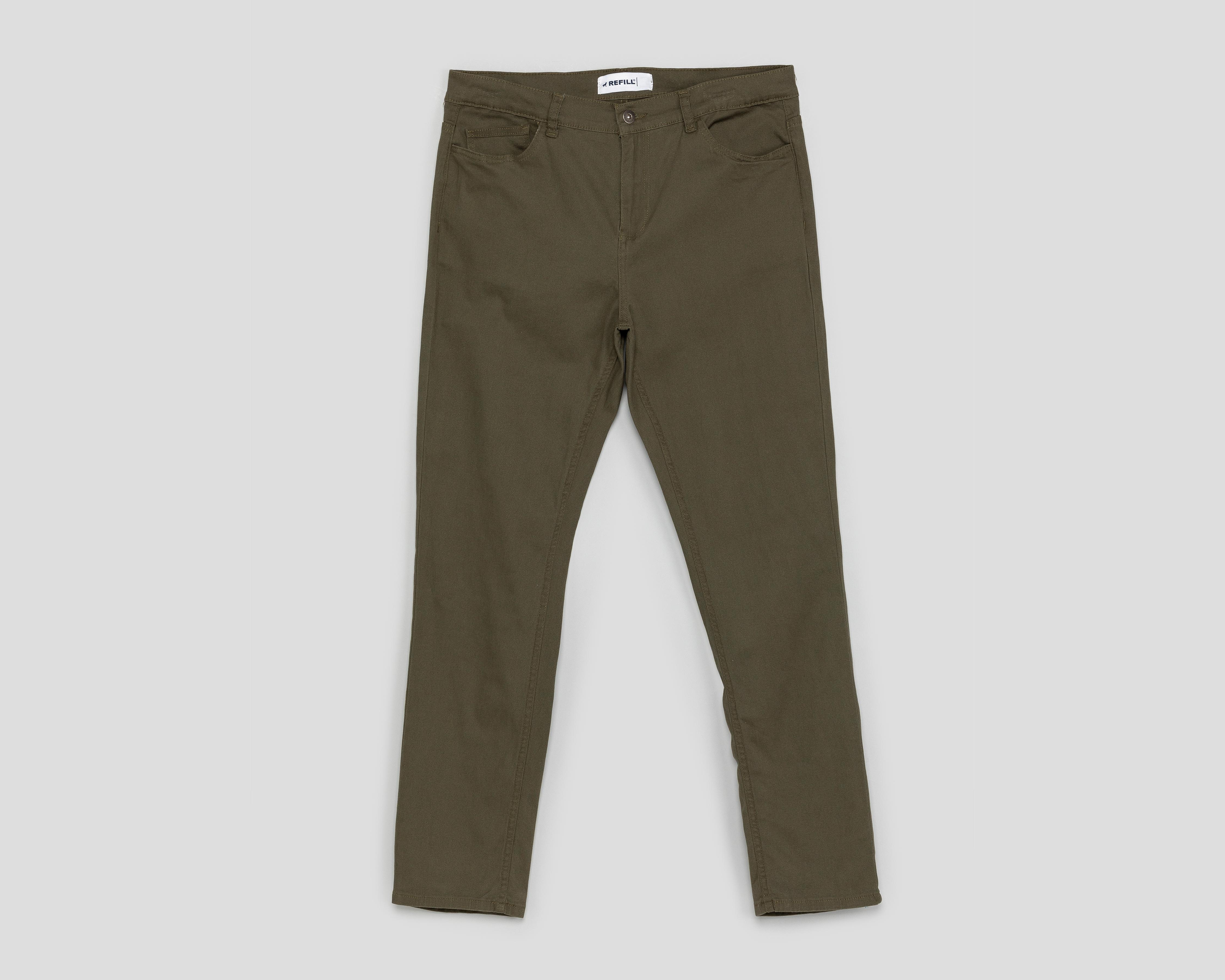 Foto 2 pulgar | Pantalón de Gabardina Refill Verde para Hombre