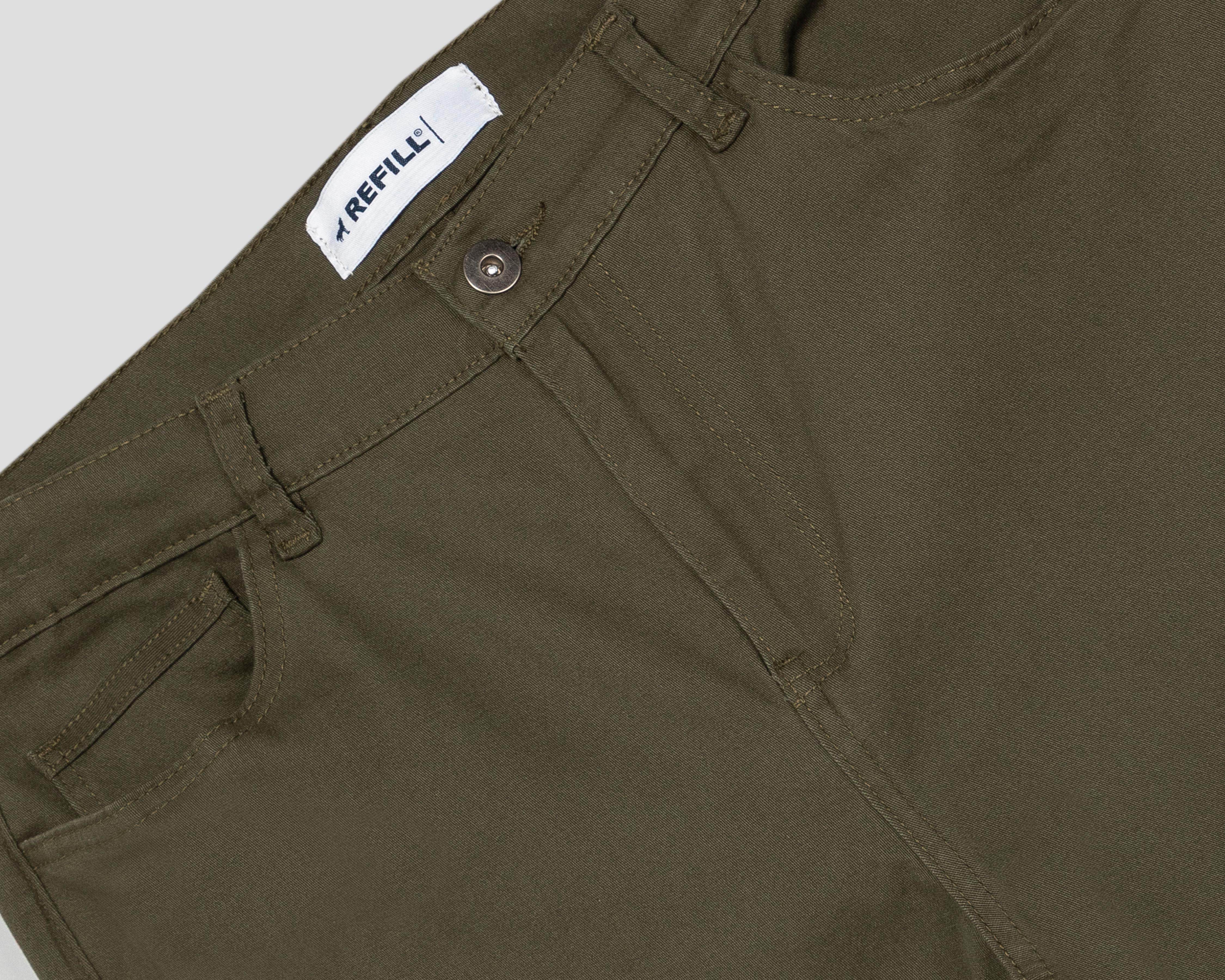 Foto 4 pulgar | Pantalón de Gabardina Refill Verde para Hombre