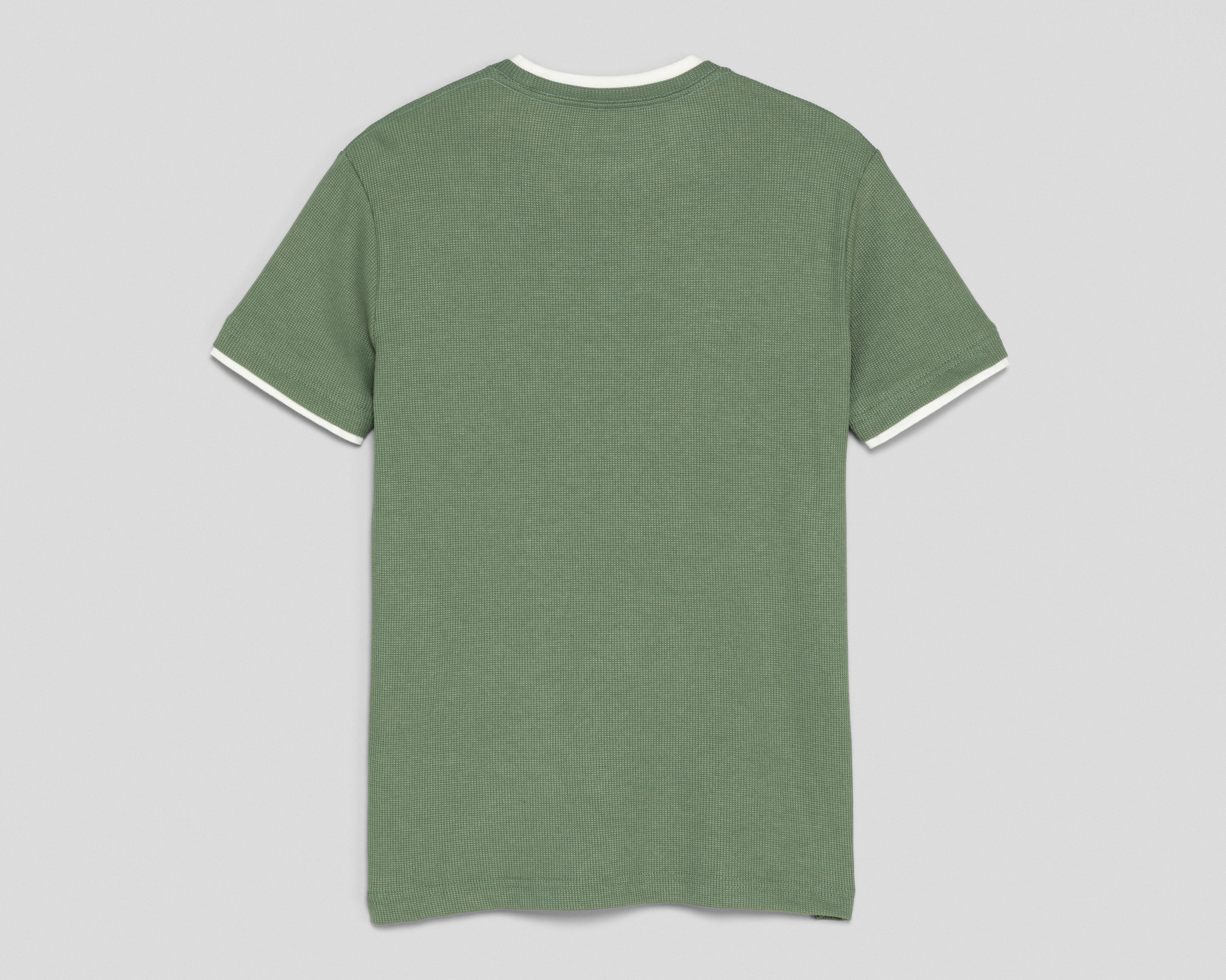 Foto 3 pulgar | Playera de Cuello Redondo Verde Refill para Hombre