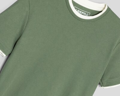 Foto 3 | Playera de Cuello Redondo Verde Refill para Hombre