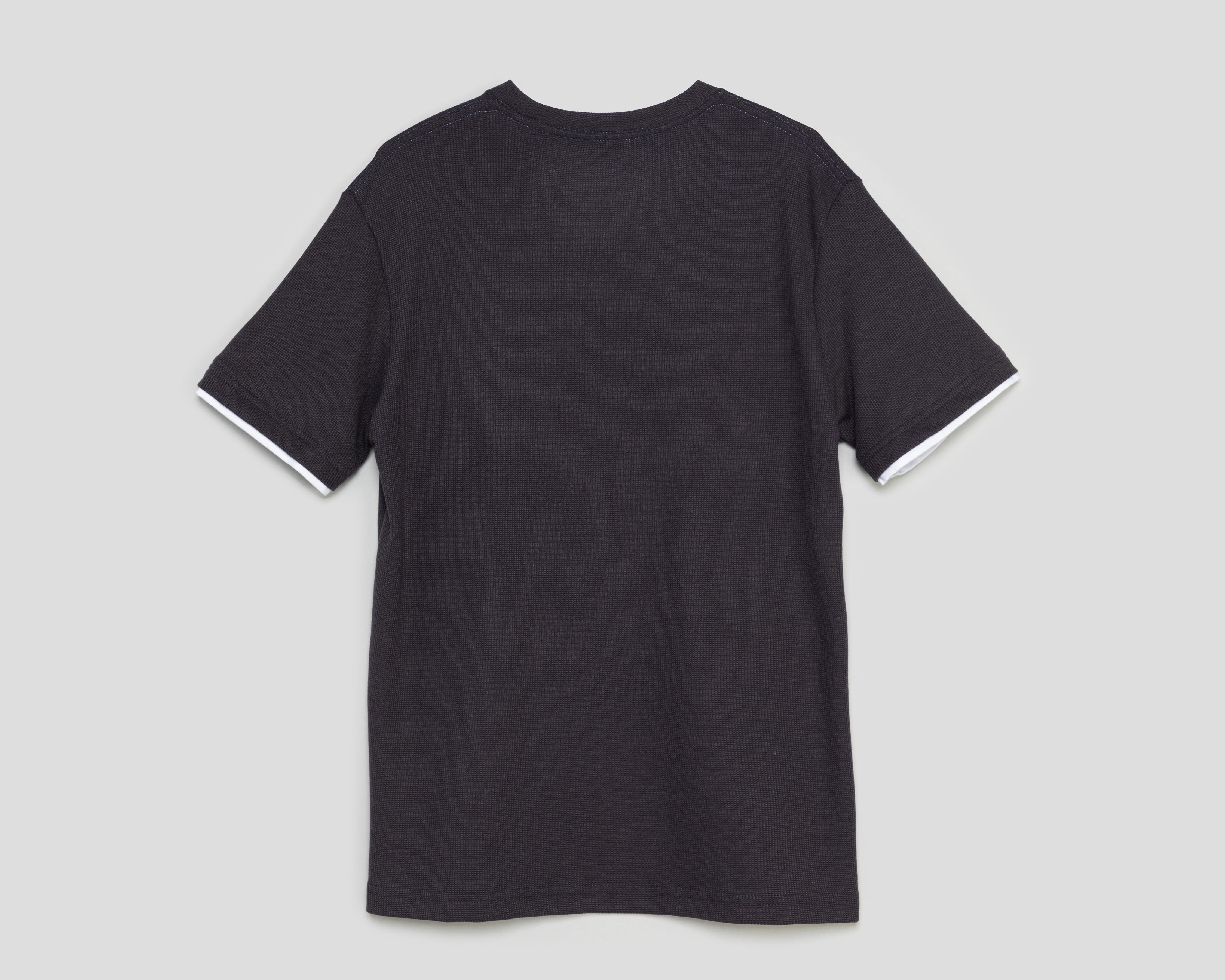 Foto 3 pulgar | Playera de Cuello Redondo Negra Refill para Hombre