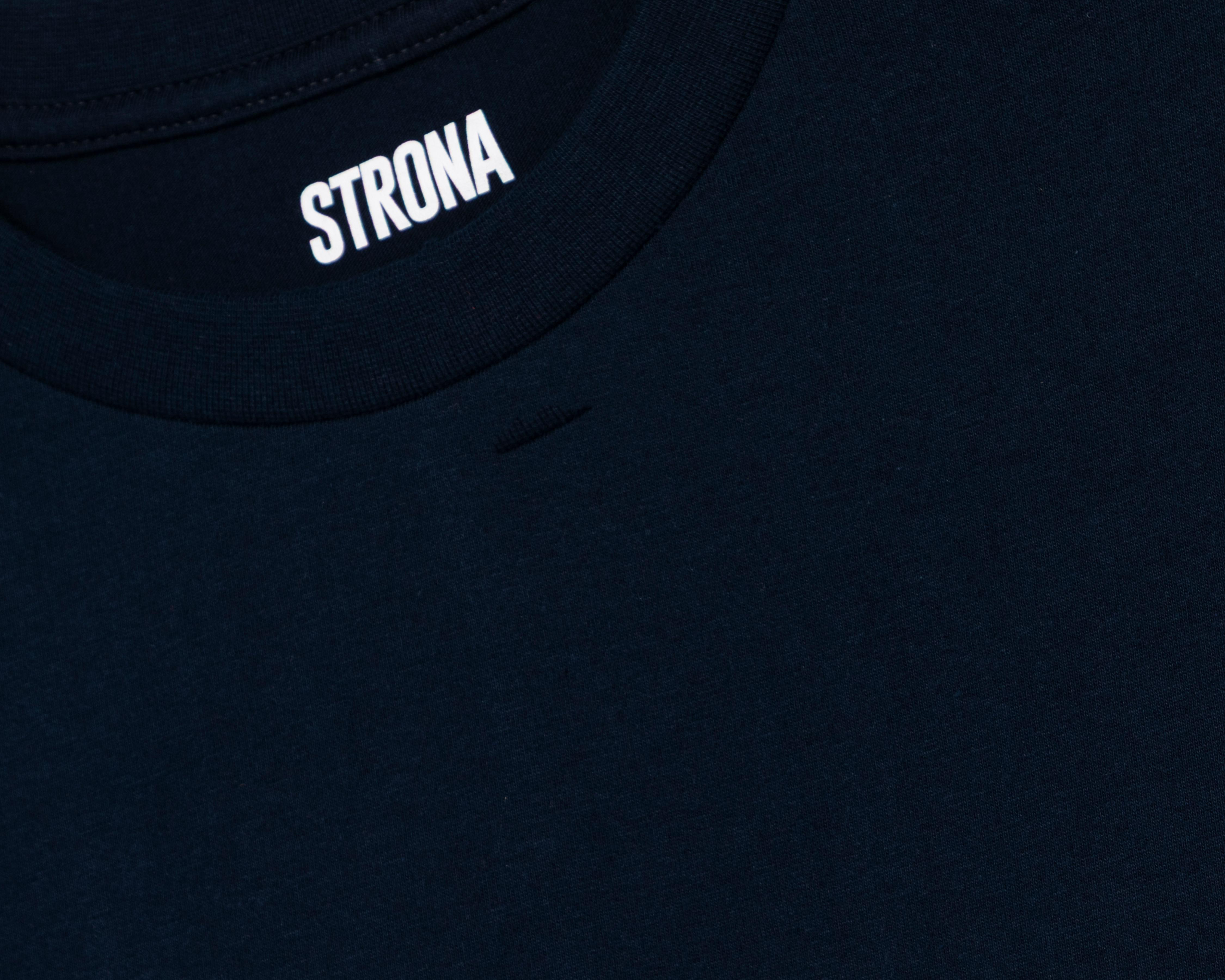 Foto 4 pulgar | Playera Cuello Redondo Azul Strona para Hombre