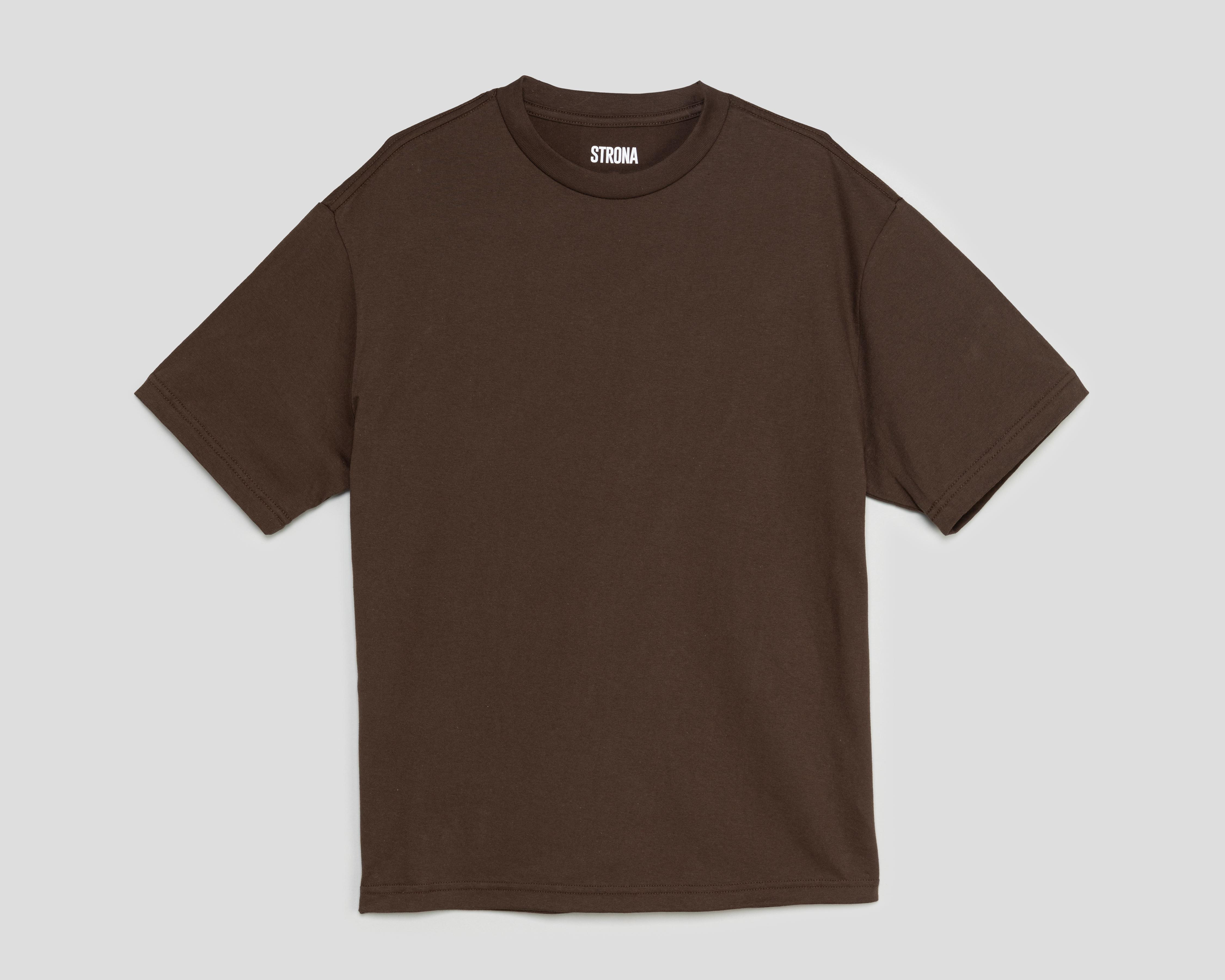 Foto 2 pulgar | Playera de Cuello Redondo Café Strona para Hombre