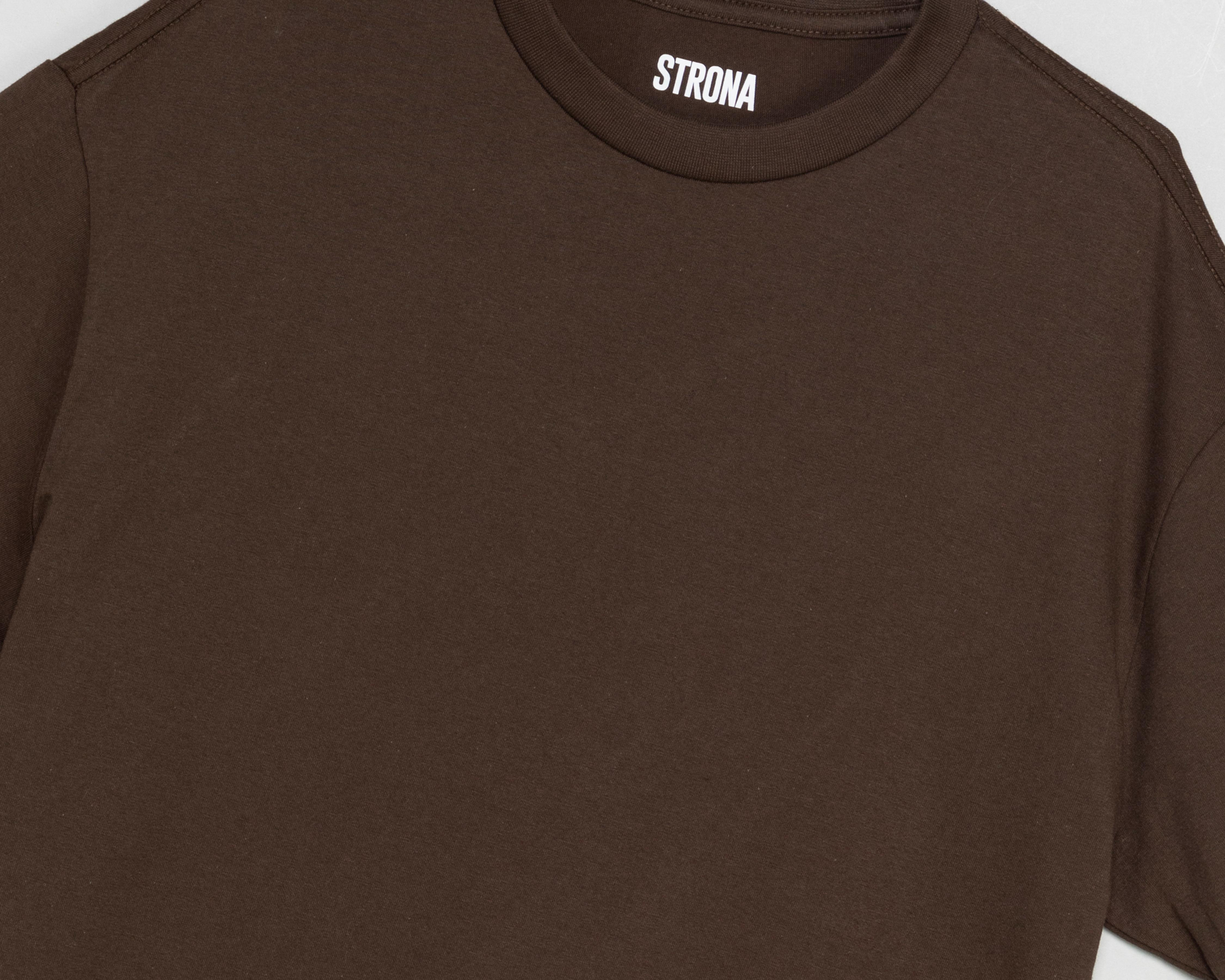 Foto 3 | Playera de Cuello Redondo Café Strona para Hombre