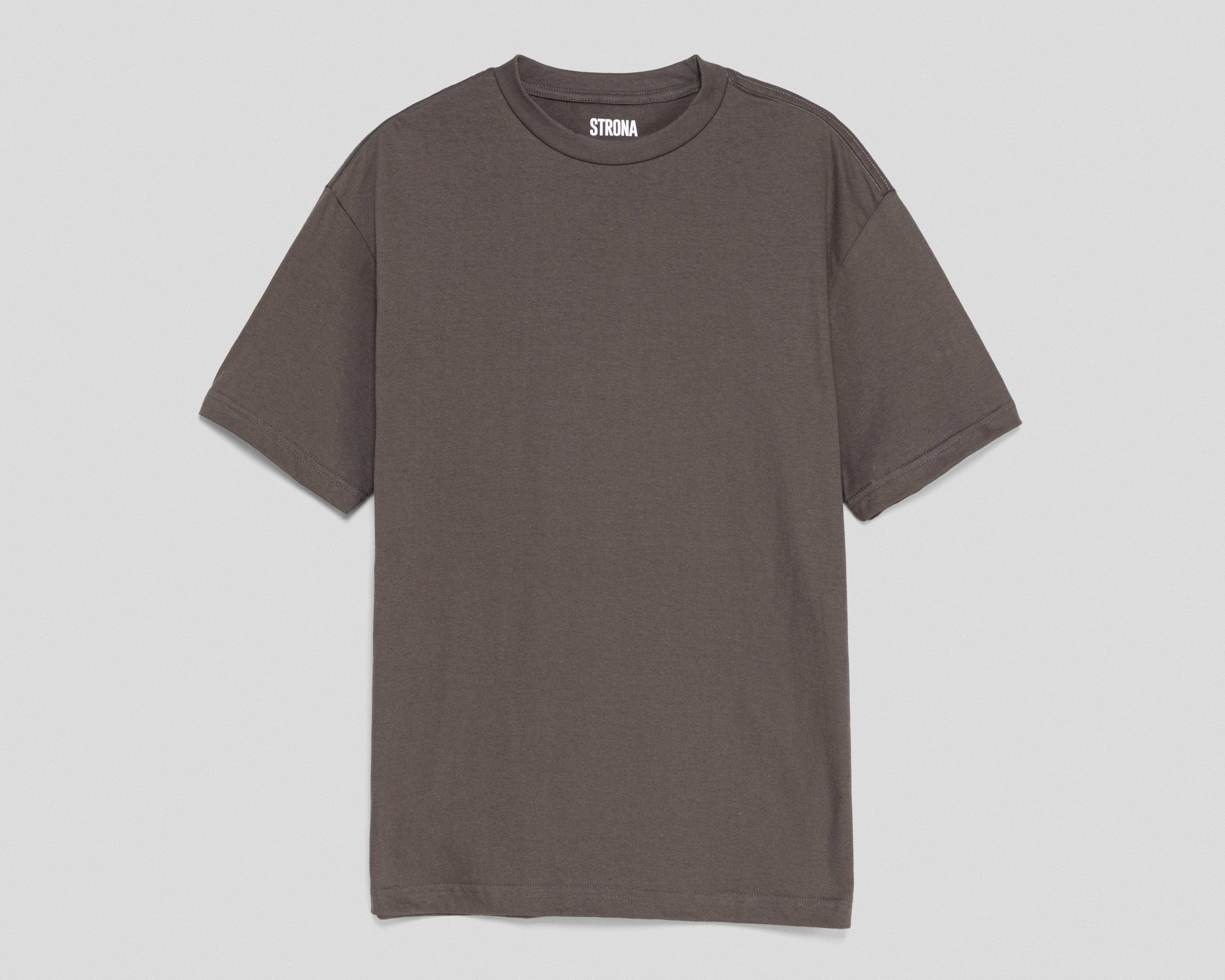 Foto 2 pulgar | Playera de Cuello Redondo Gris Strona para Hombre