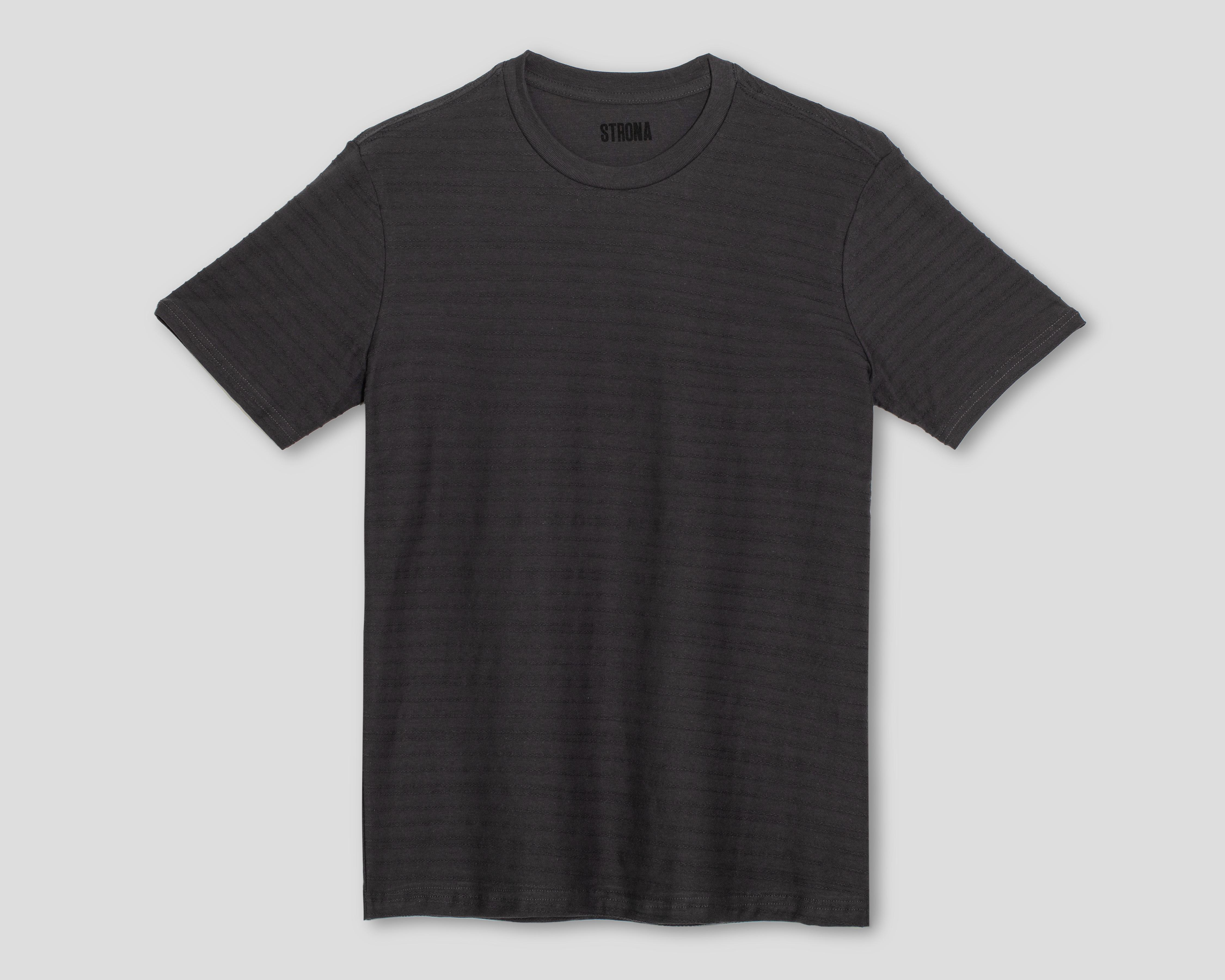 Foto 2 pulgar | Playera de Cuello Redondo Gris Strona para Hombre
