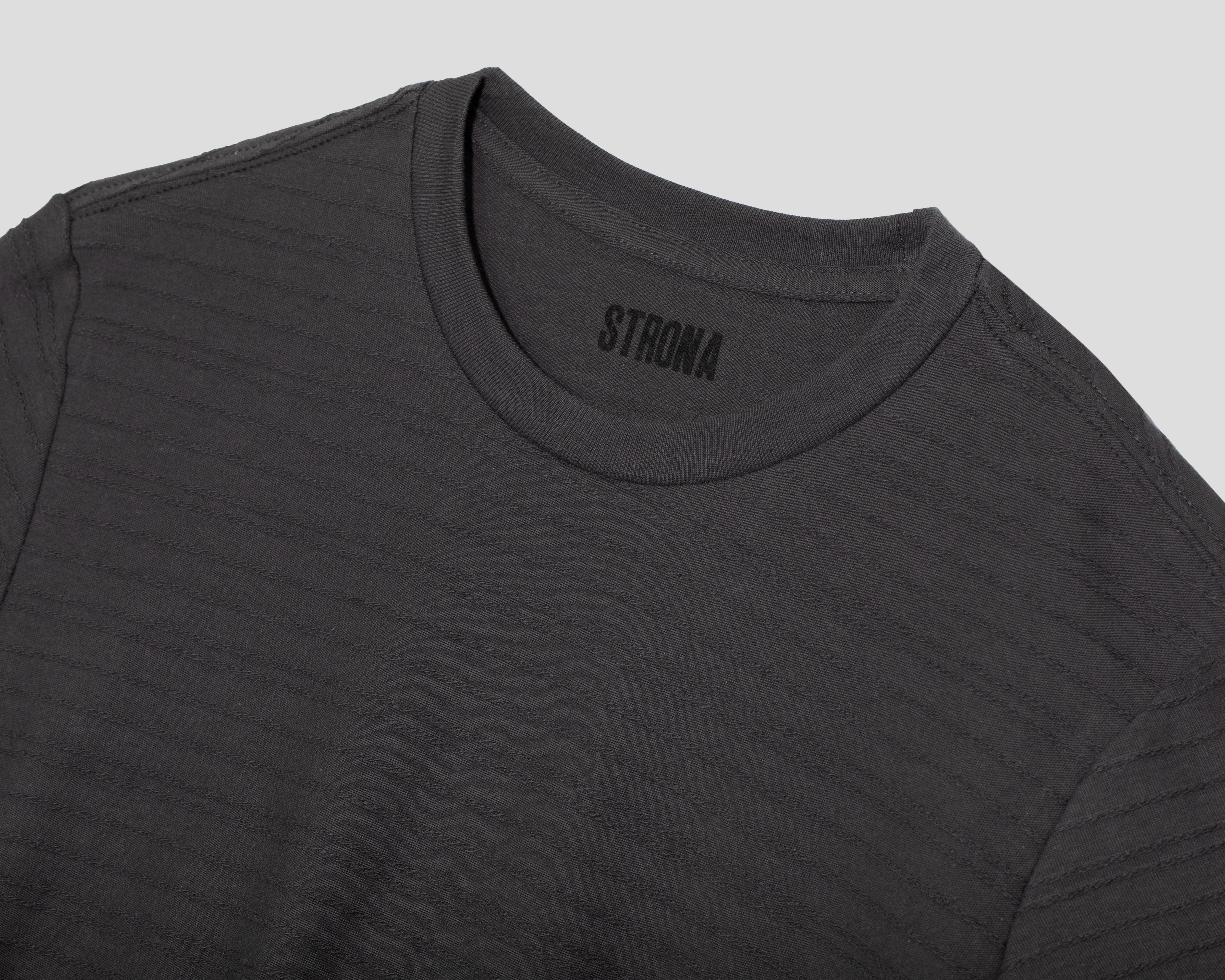 Foto 4 pulgar | Playera de Cuello Redondo Gris Strona para Hombre